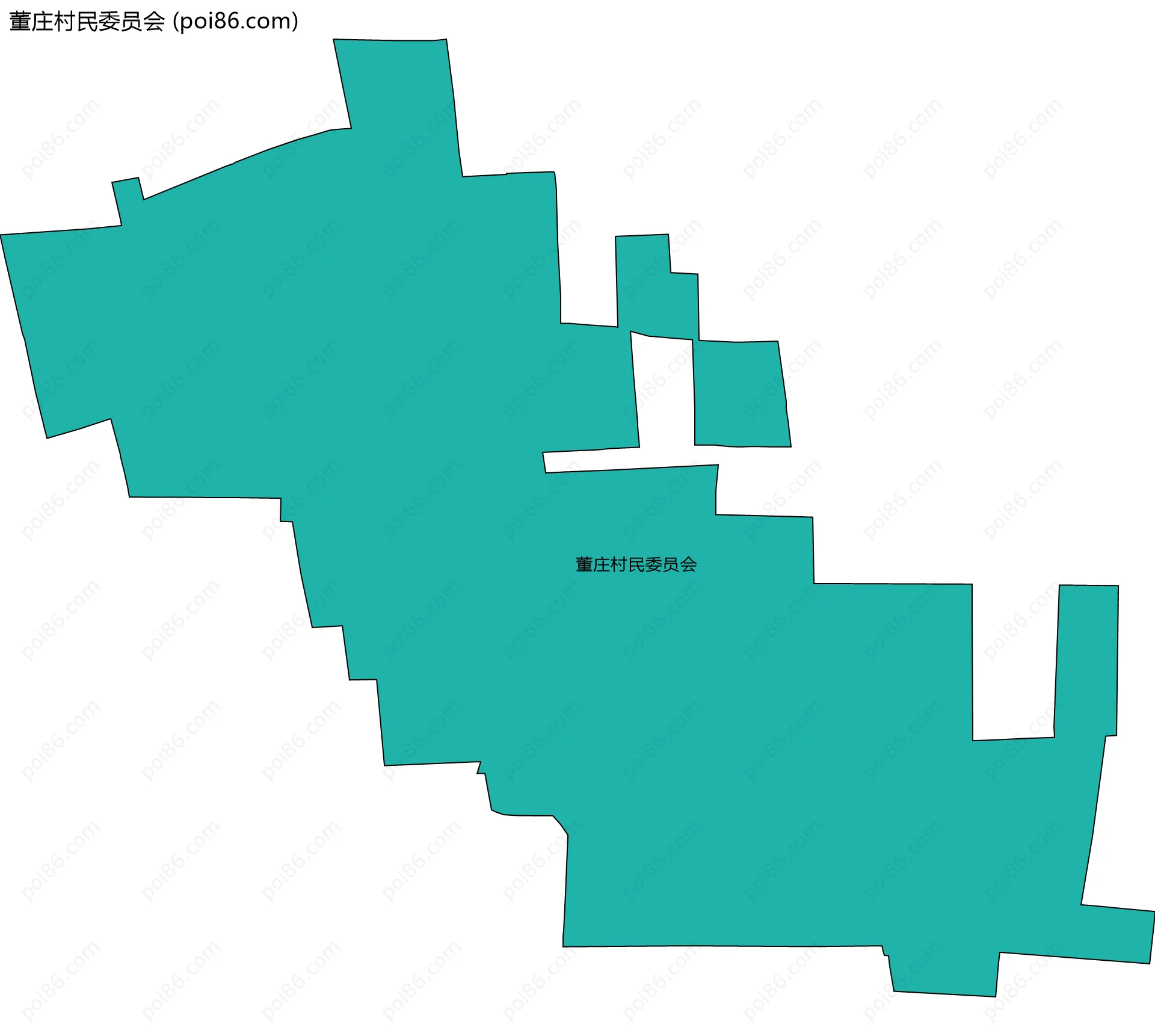 董庄村民委员会边界地图
