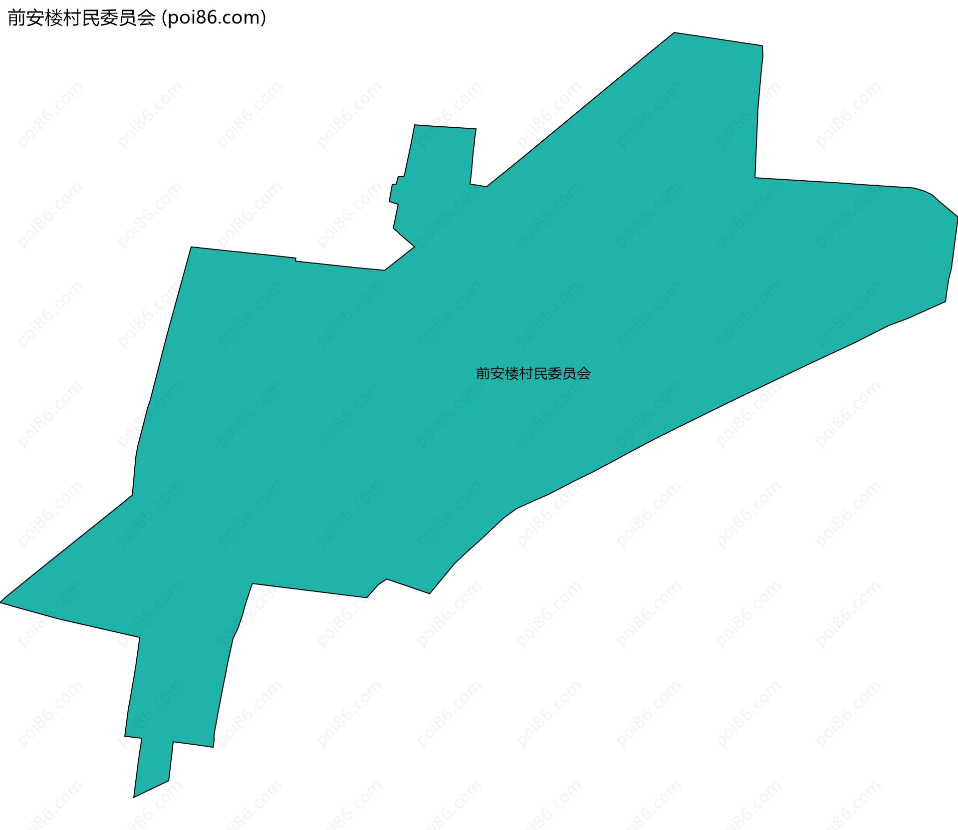 前安楼村民委员会边界地图