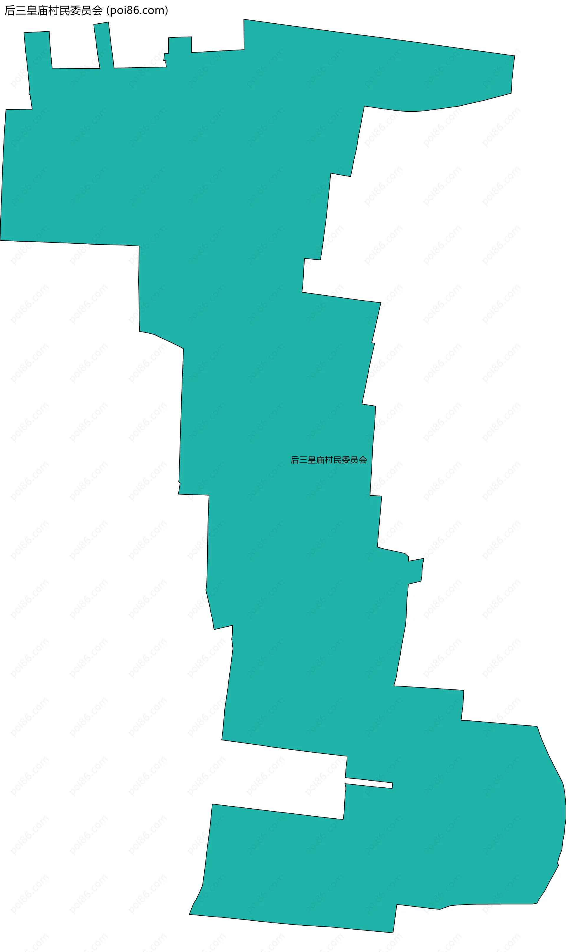 后三皇庙村民委员会边界地图