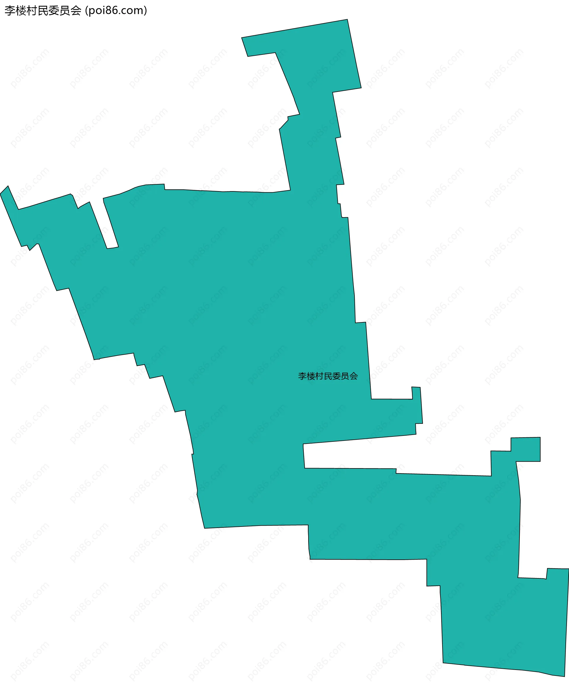 李楼村民委员会边界地图