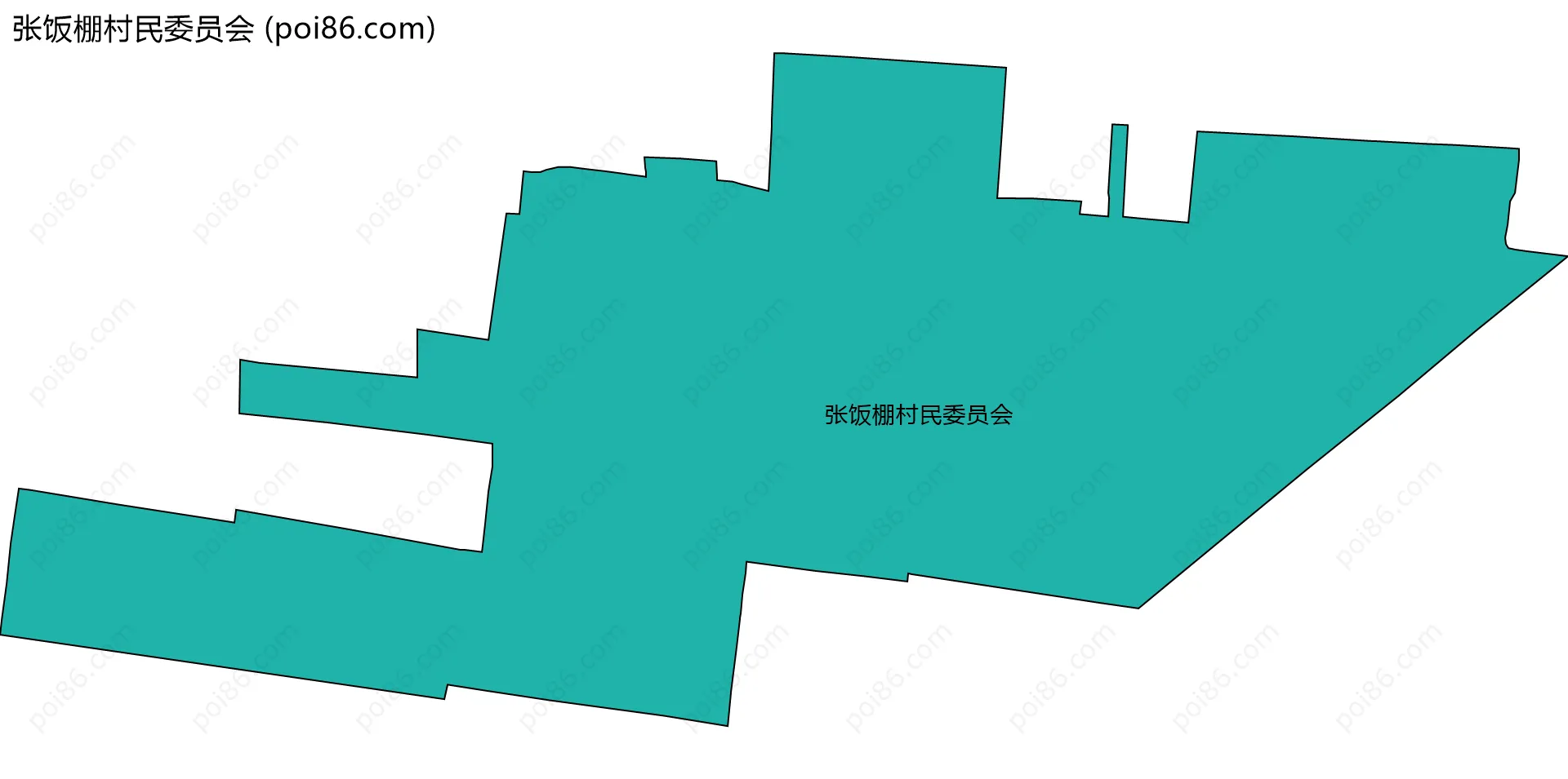 张饭棚村民委员会边界地图