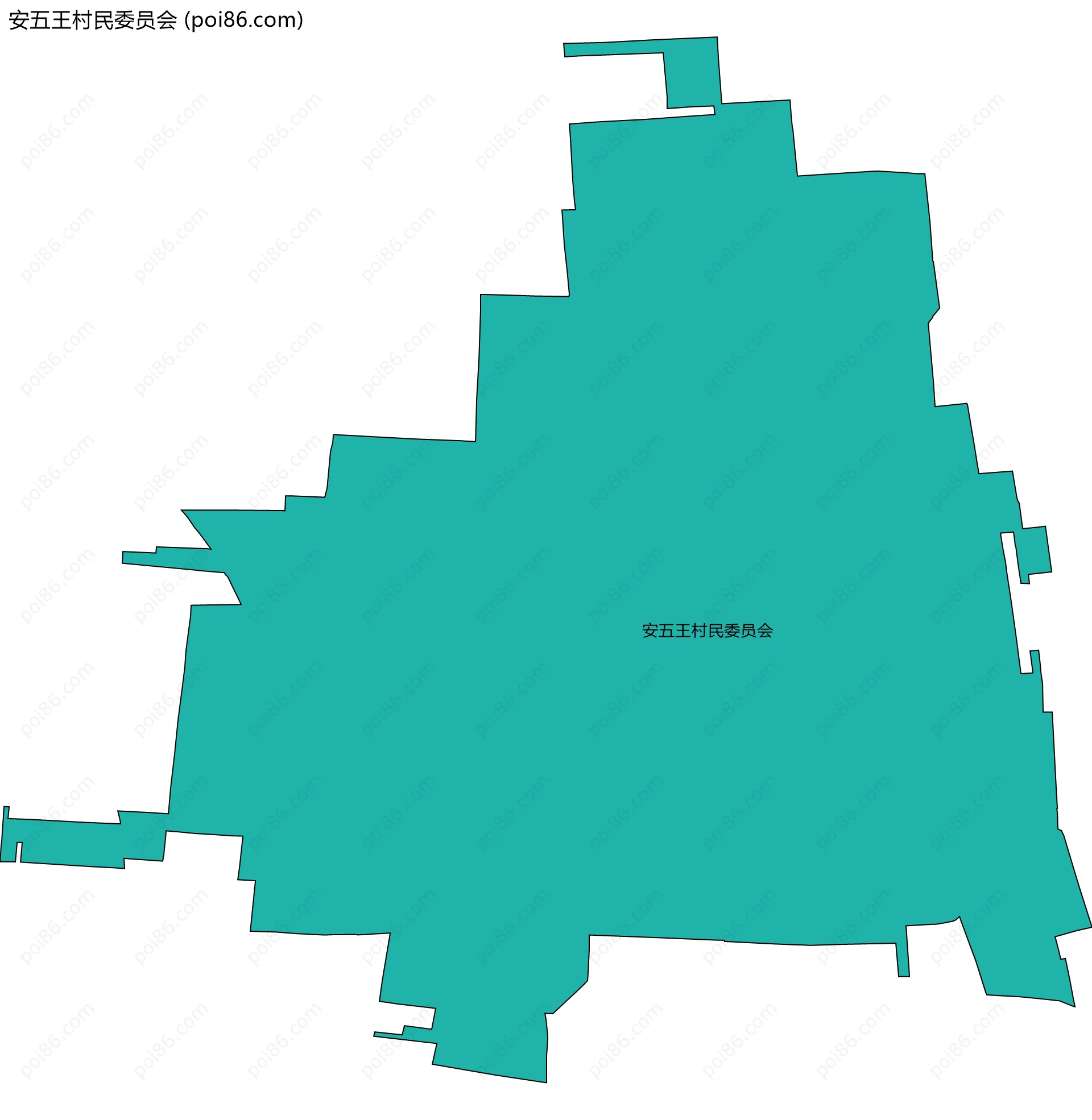 安五王村民委员会边界地图