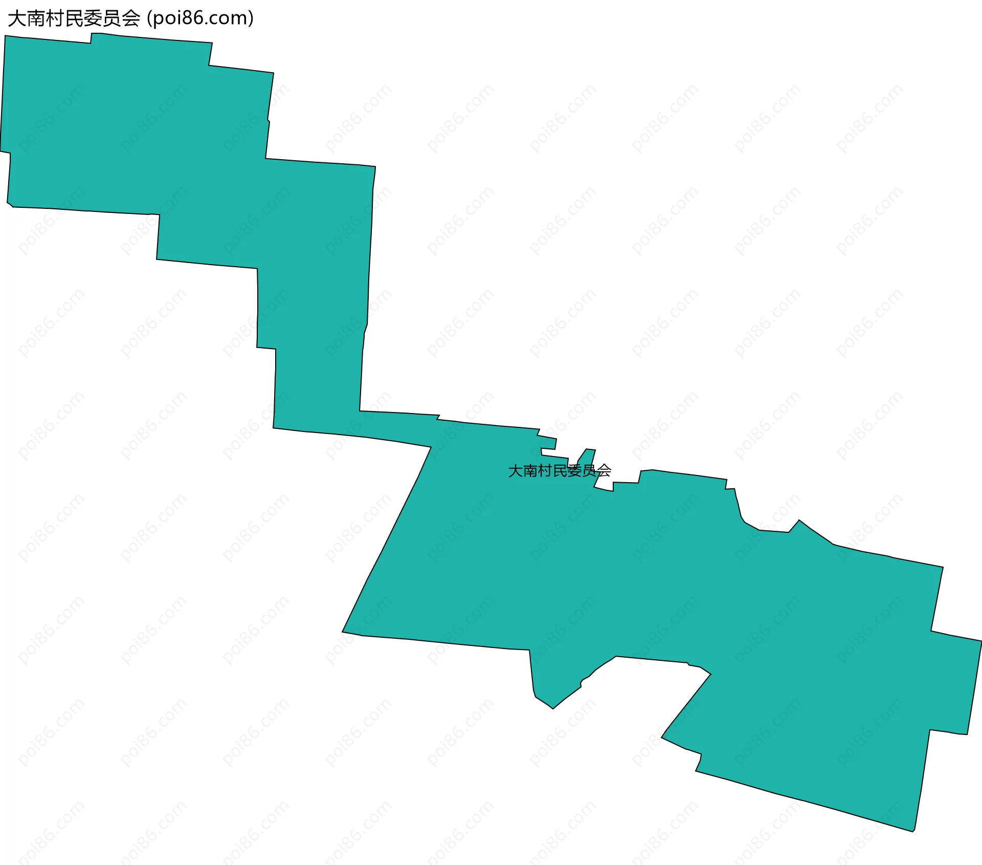 大南村民委员会边界地图
