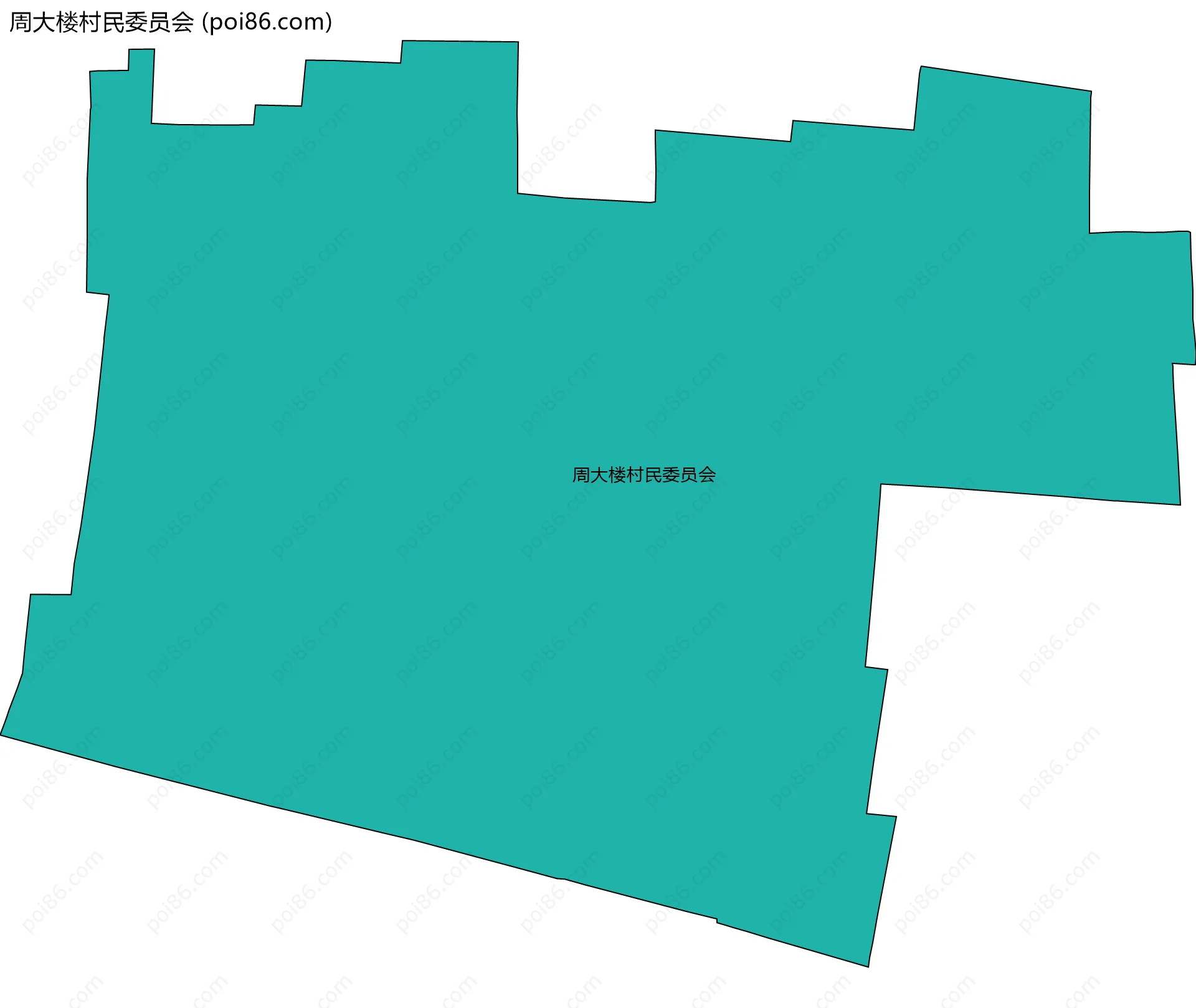 周大楼村民委员会边界地图