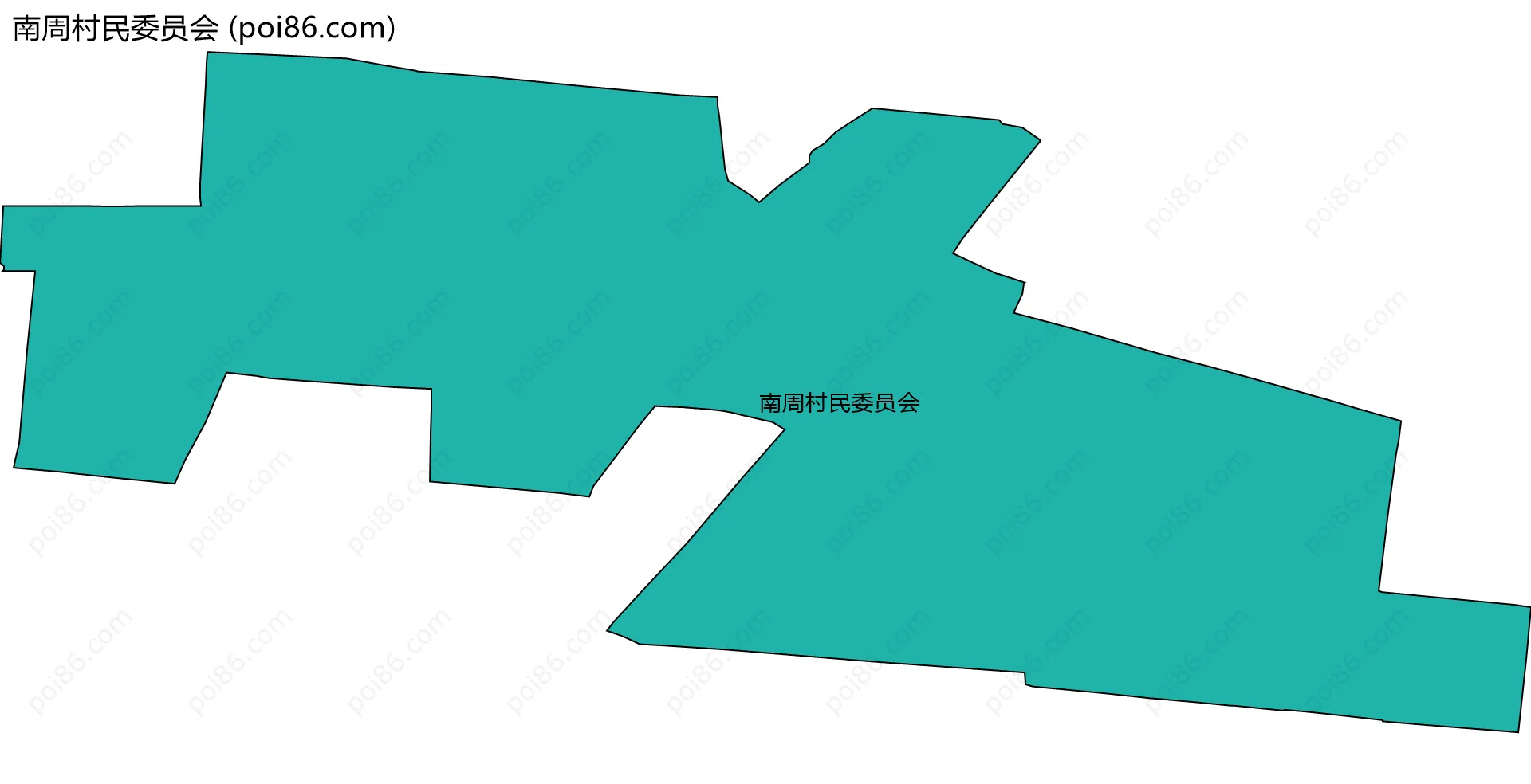 南周村民委员会边界地图