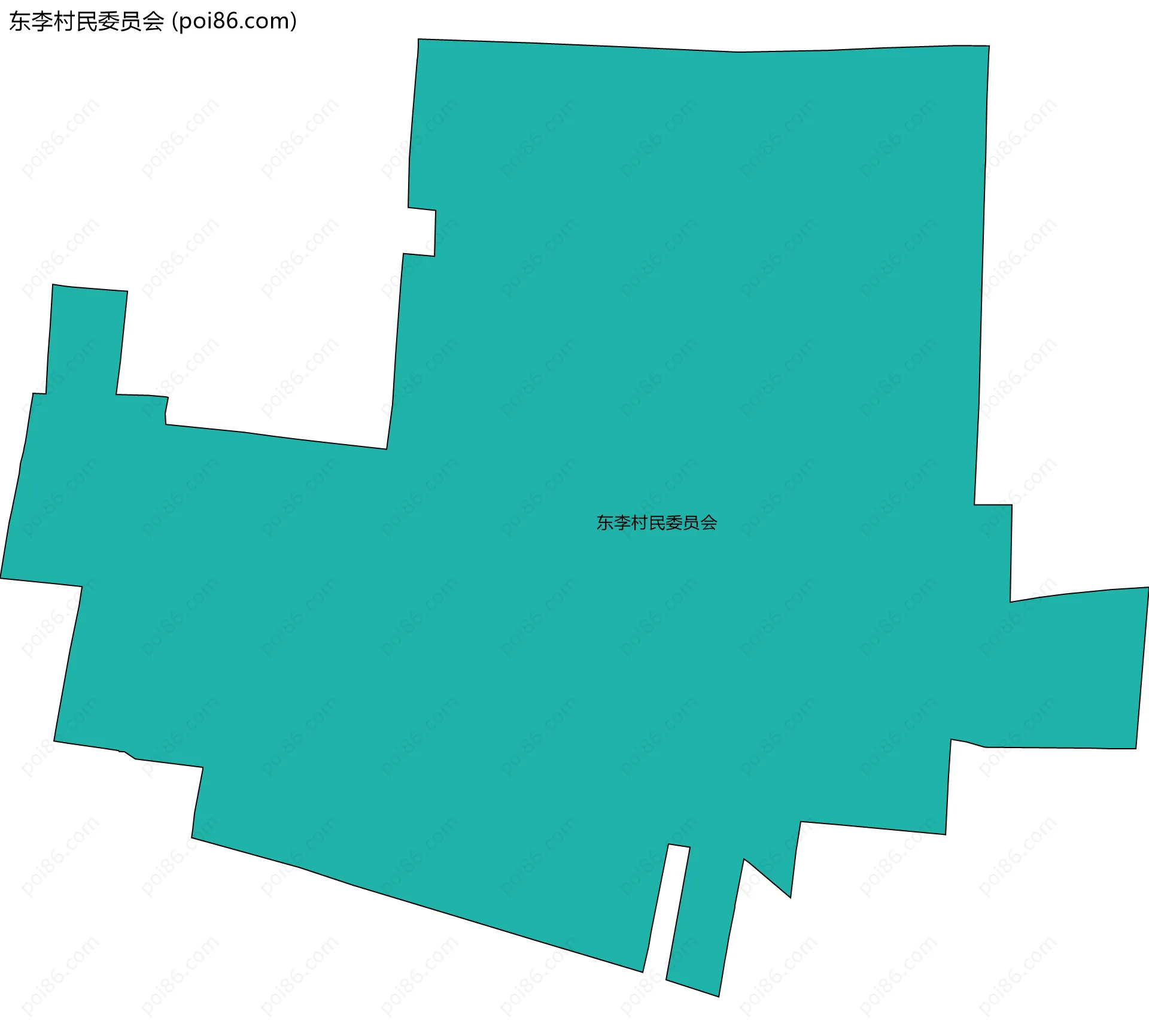 东李村民委员会边界地图