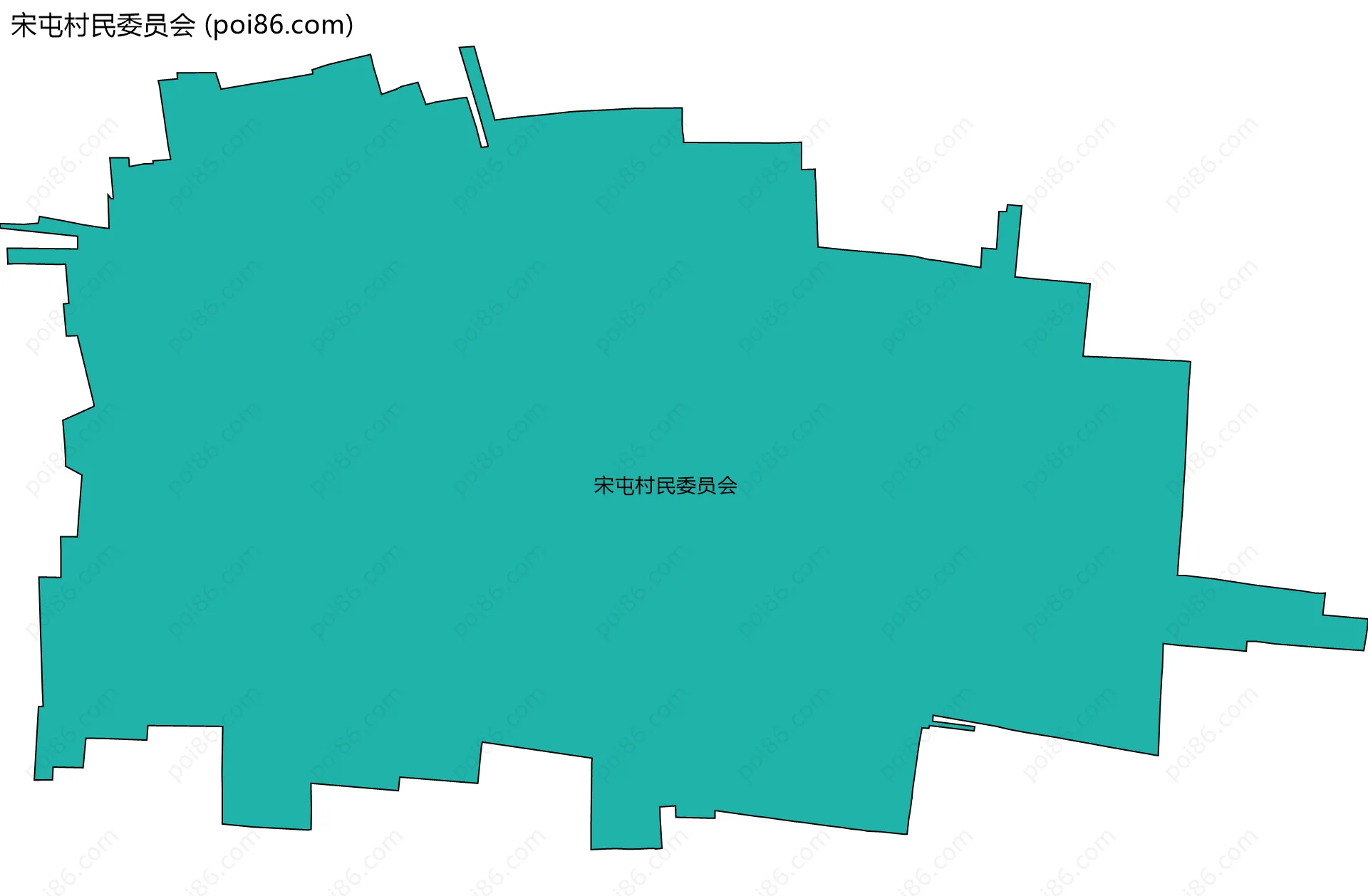 宋屯村民委员会边界地图