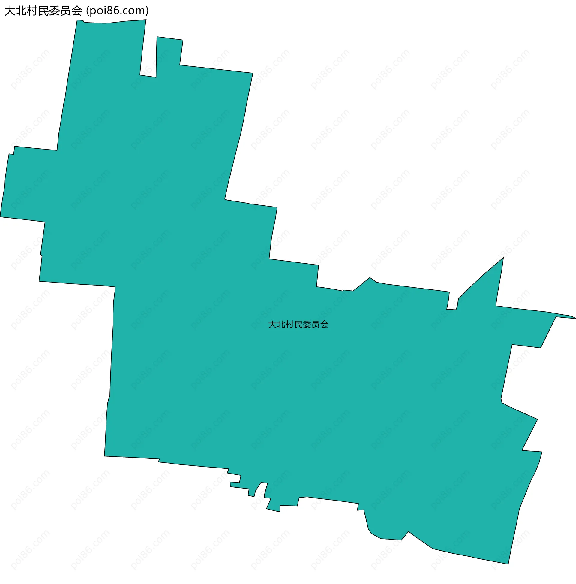 大北村民委员会边界地图