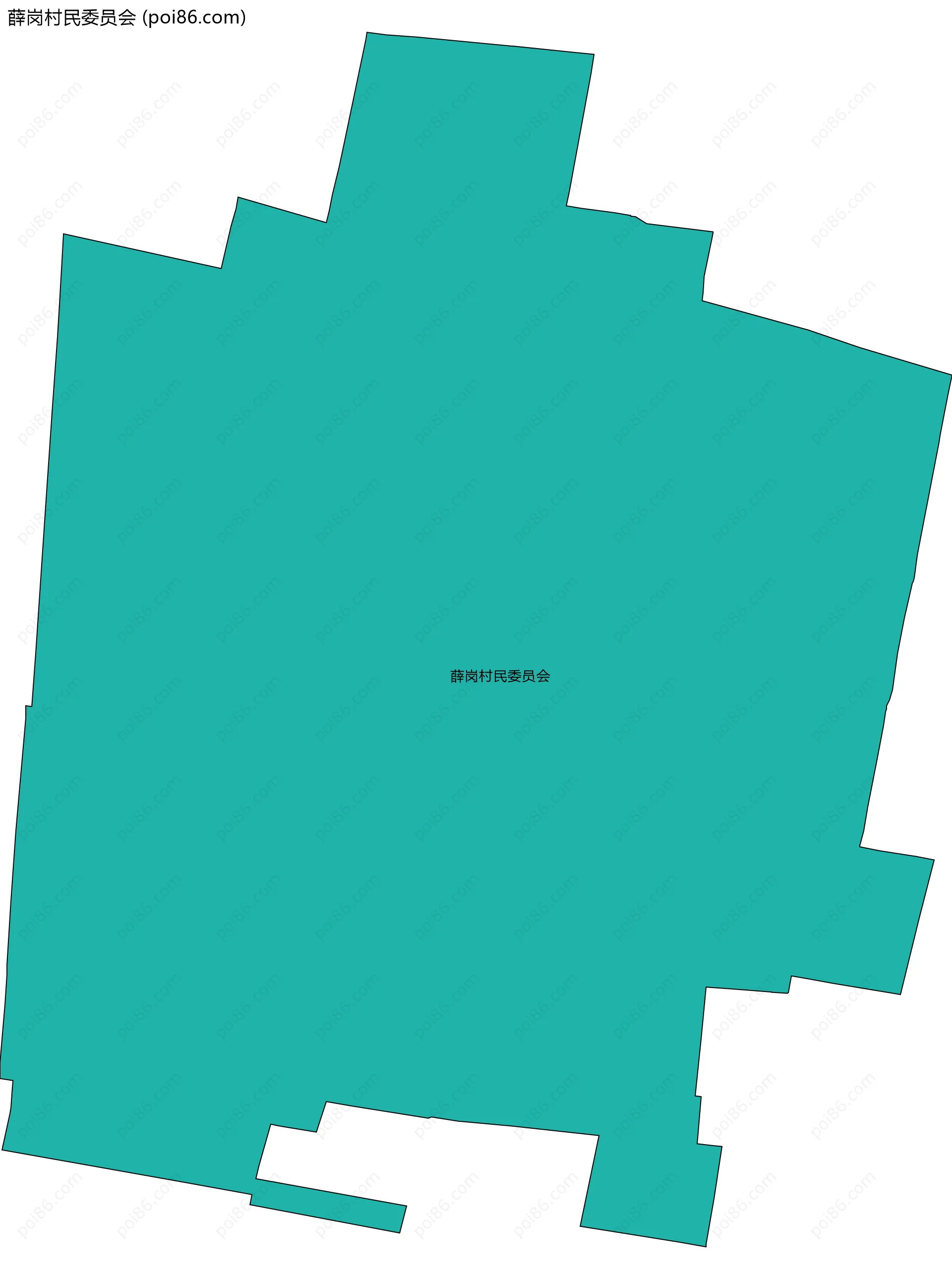 薛岗村民委员会边界地图