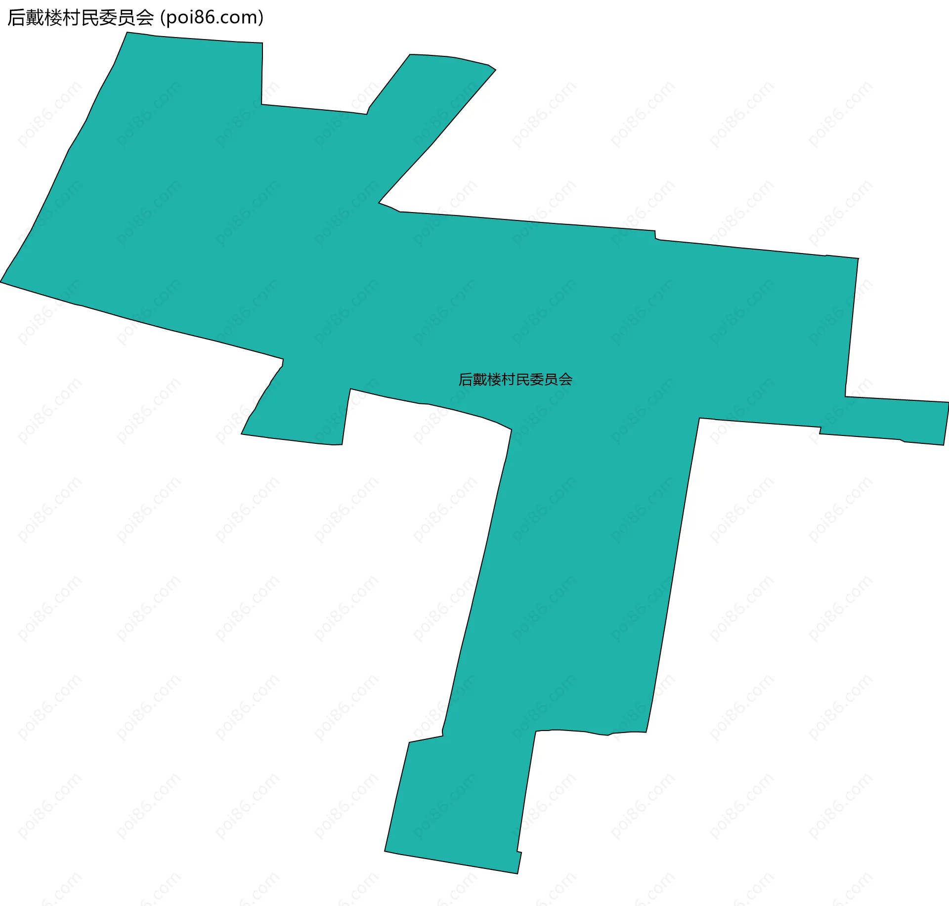 后戴楼村民委员会边界地图
