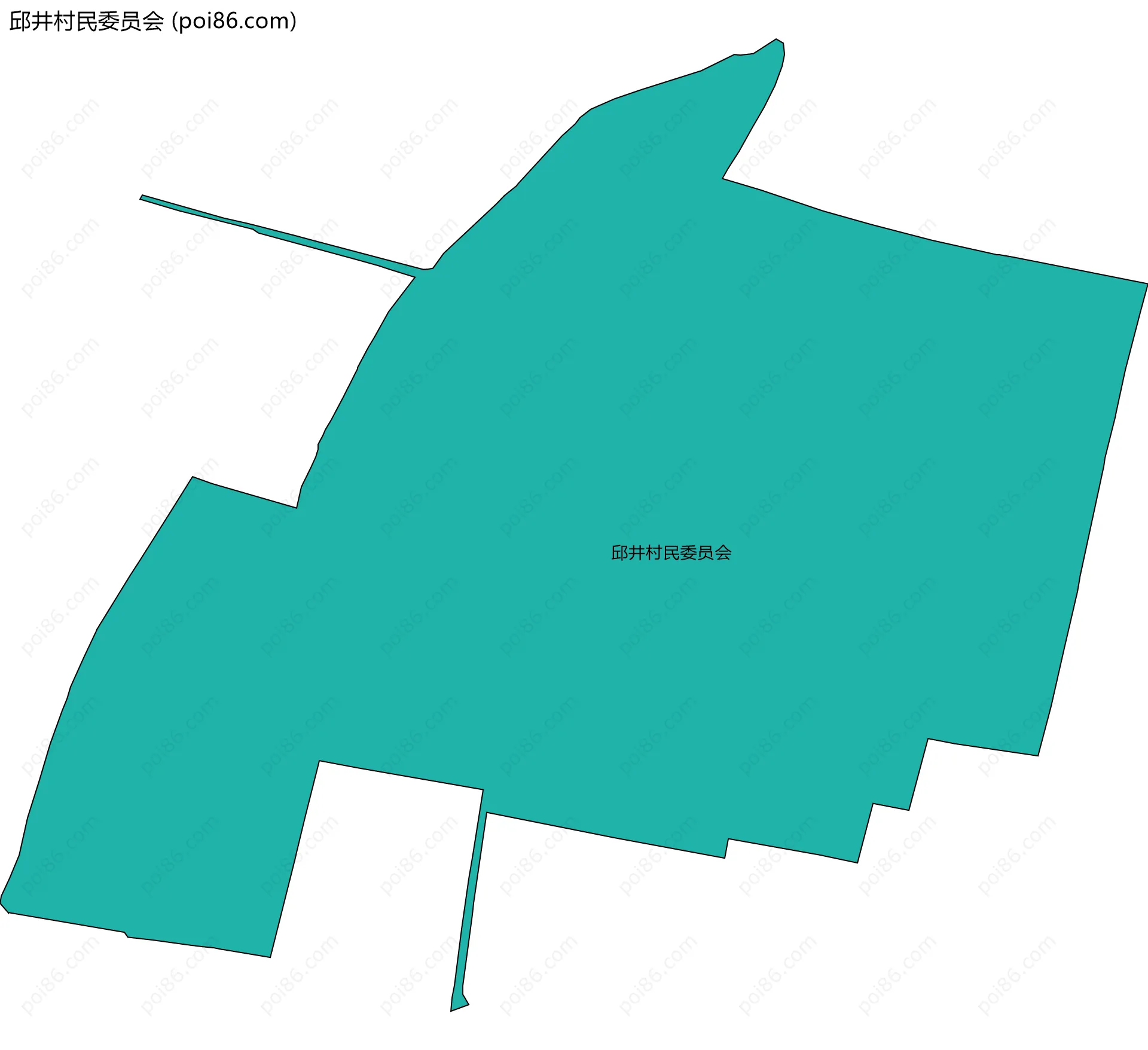邱井村民委员会边界地图