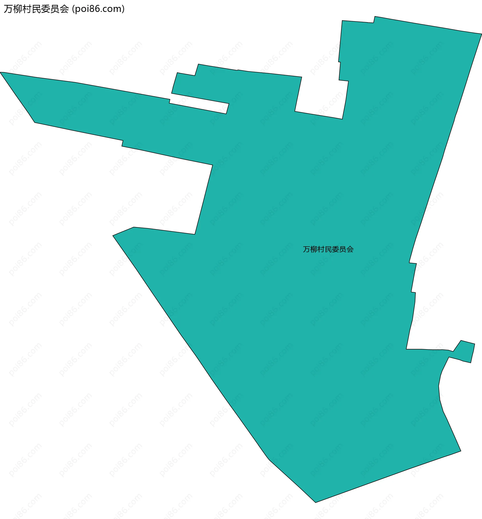 万柳村民委员会边界地图