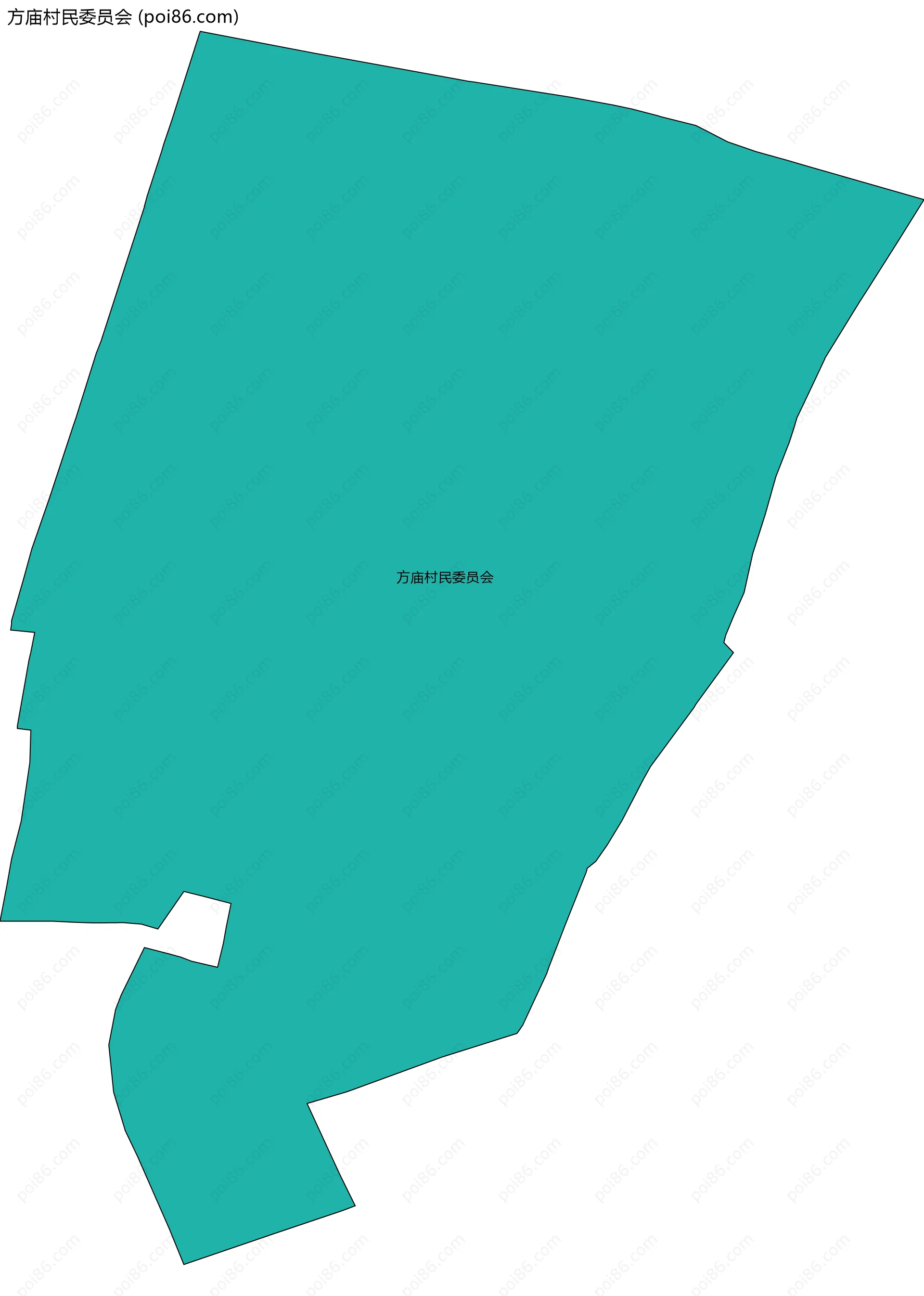 方庙村民委员会边界地图