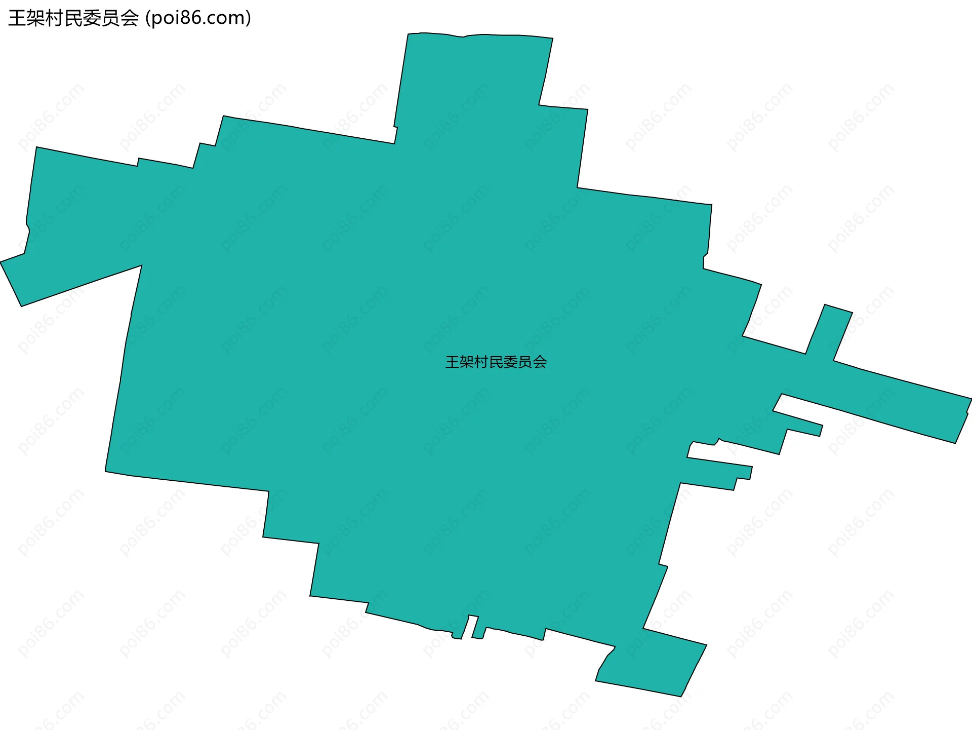 王架村民委员会边界地图