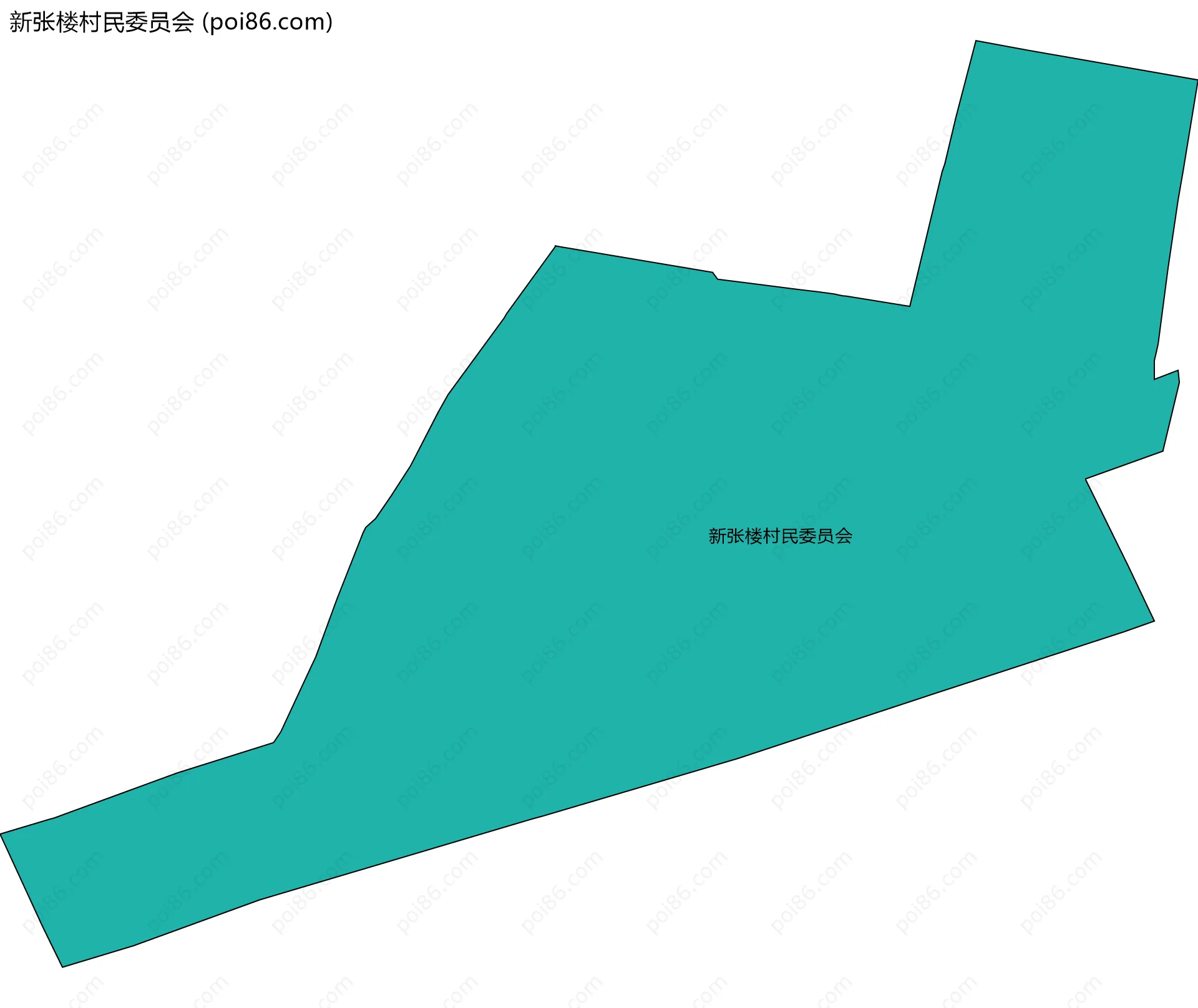 新张楼村民委员会边界地图