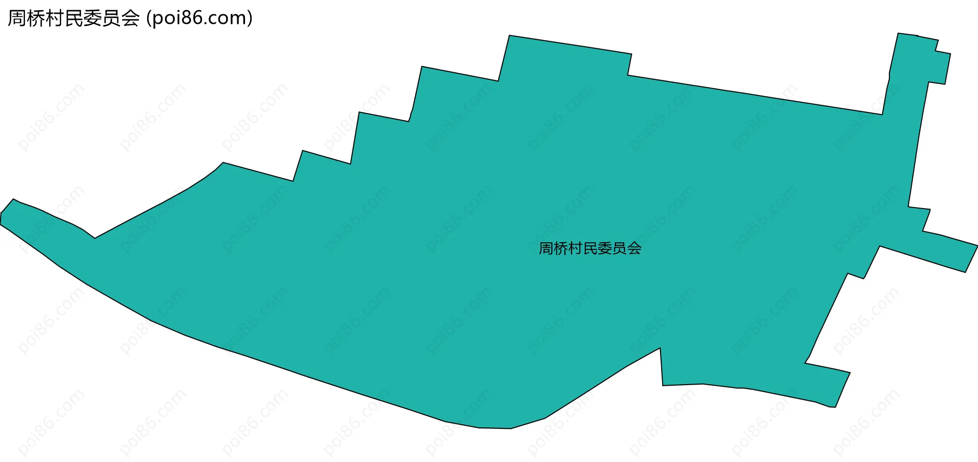 周桥村民委员会边界地图