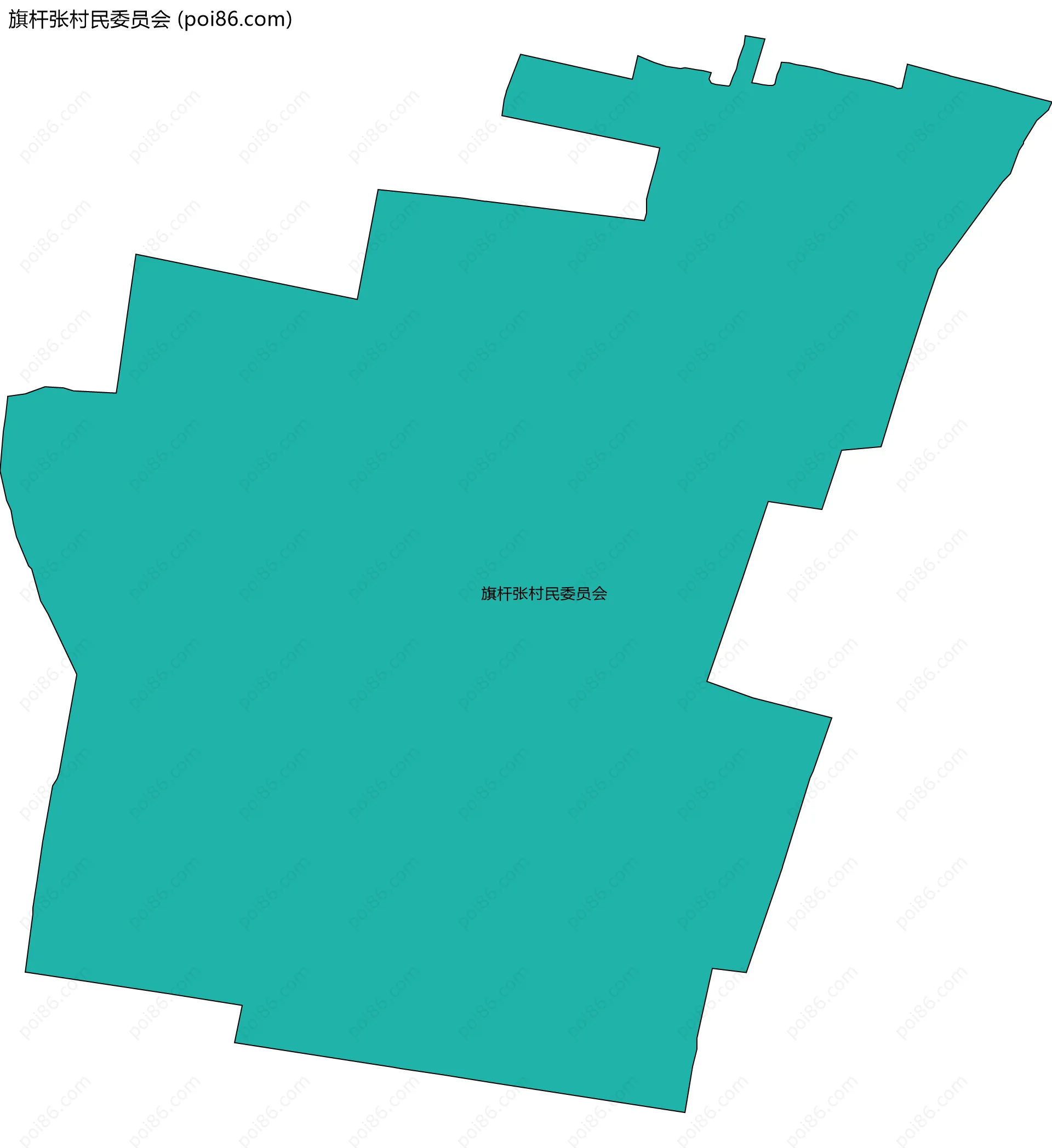 旗杆张村民委员会边界地图