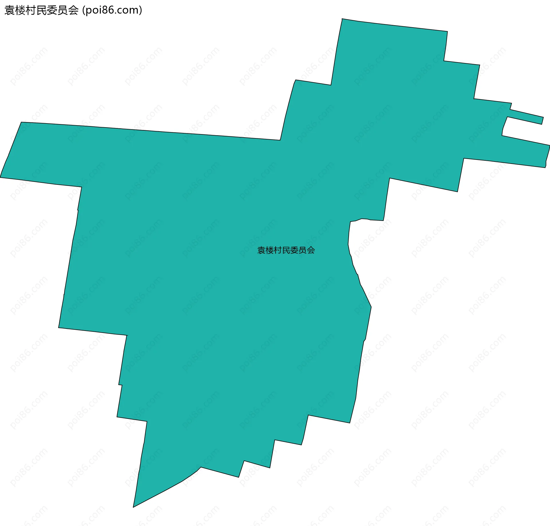 袁楼村民委员会边界地图