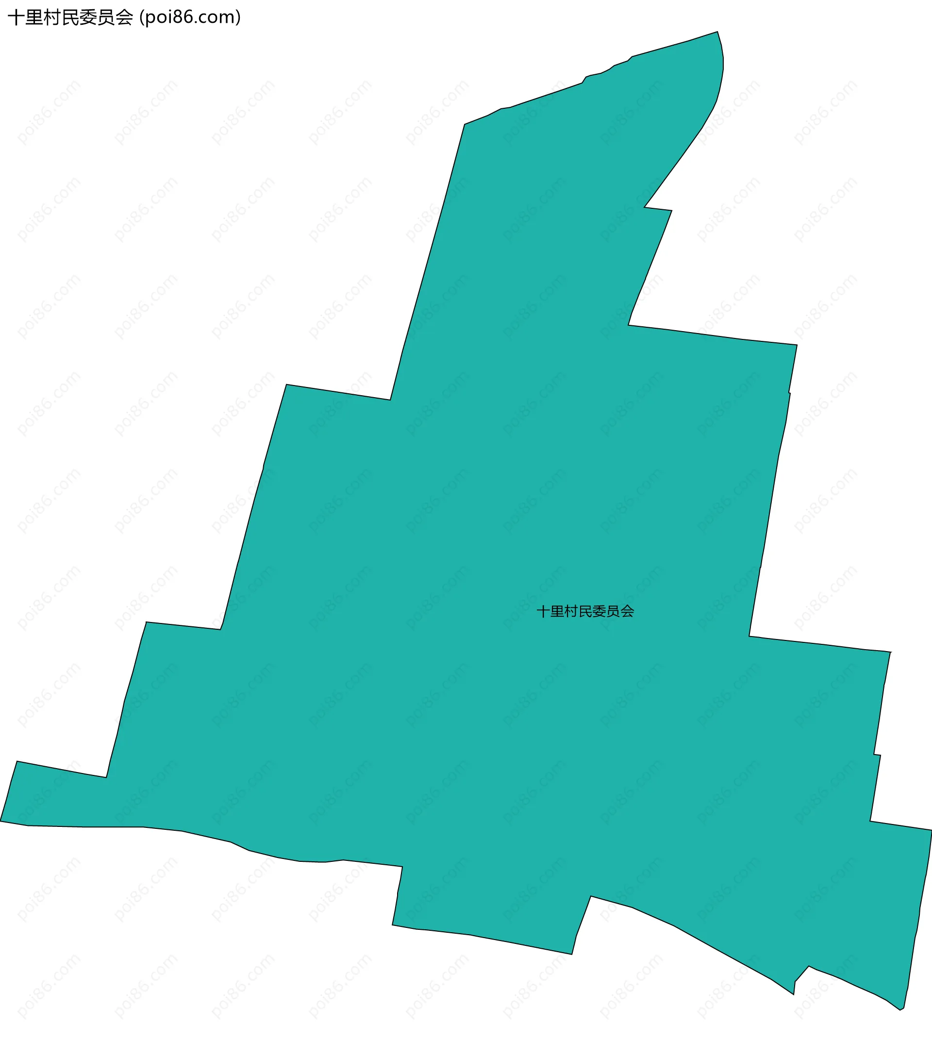 十里村民委员会边界地图