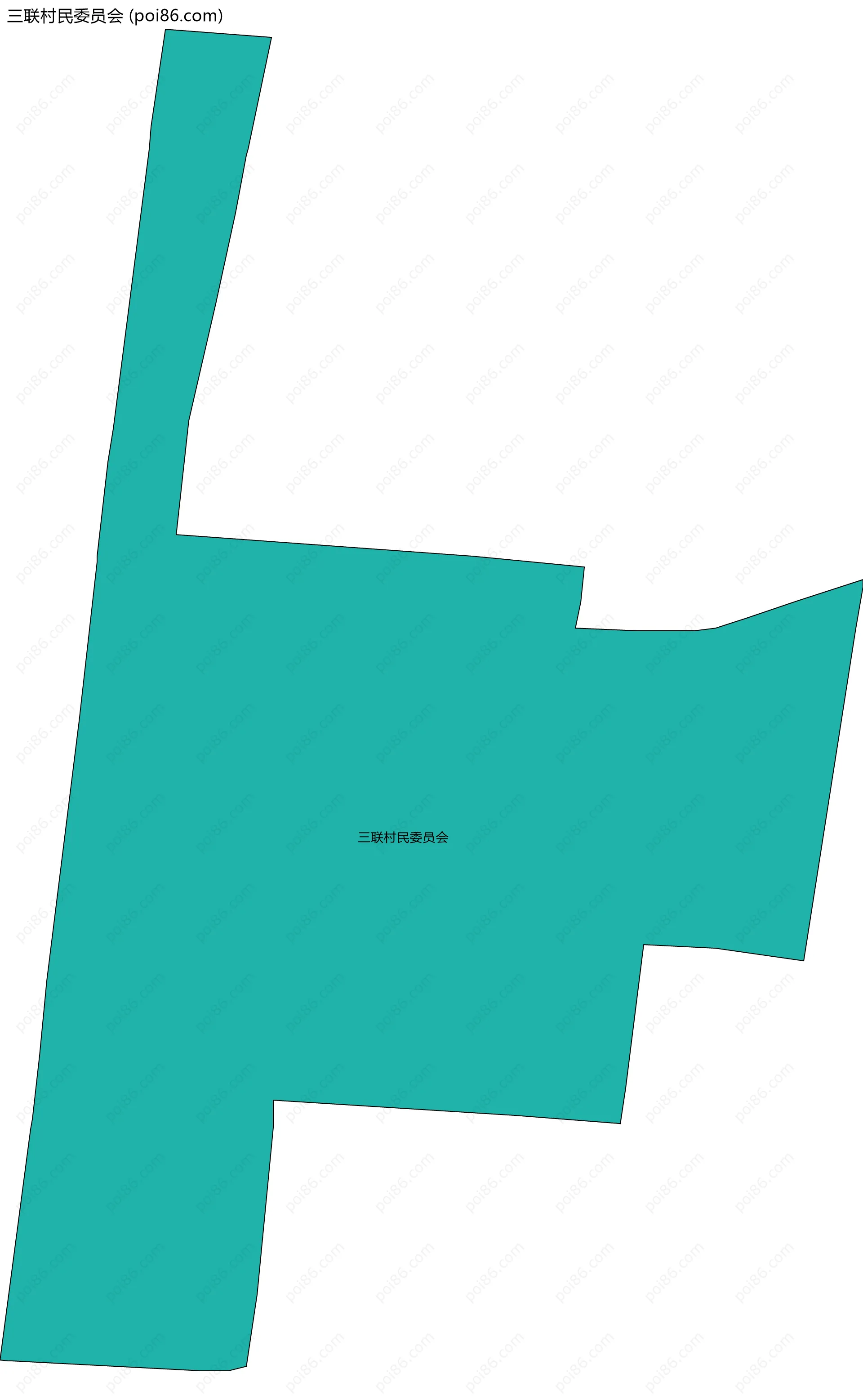 三联村民委员会边界地图