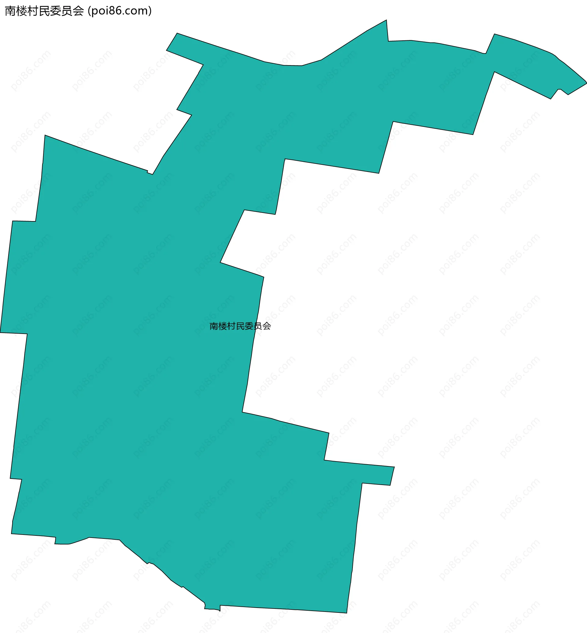 南楼村民委员会边界地图