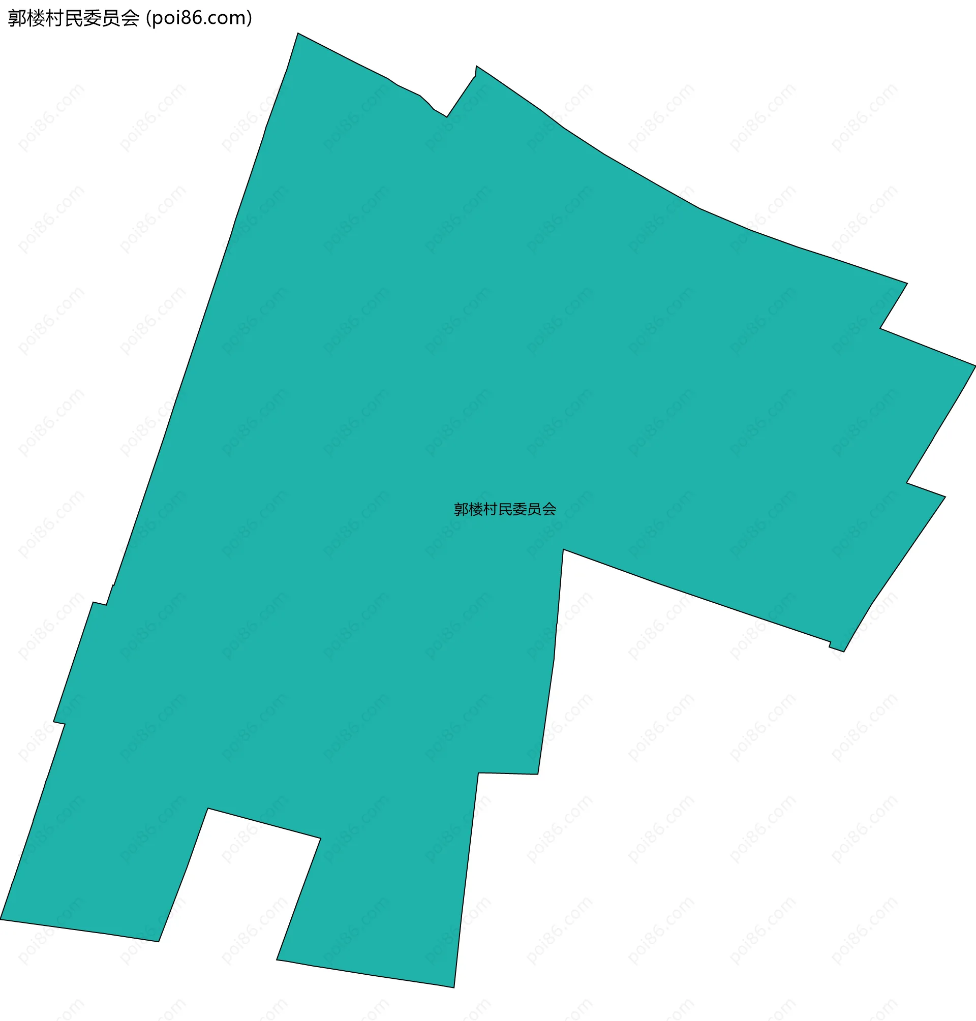 郭楼村民委员会边界地图