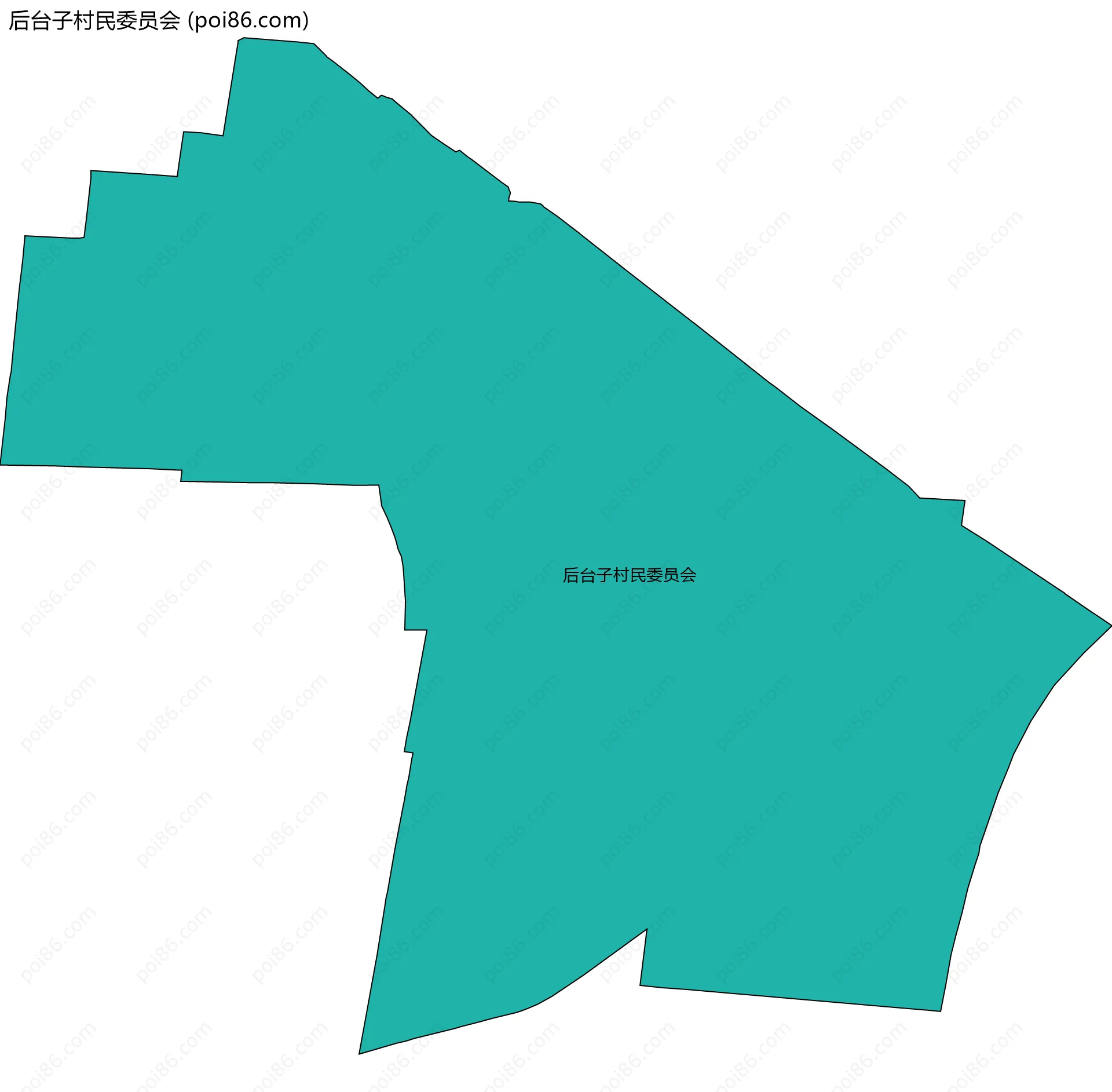 后台子村民委员会边界地图