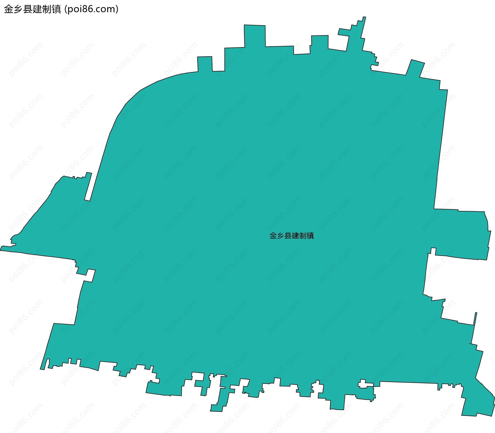 金乡县建制镇边界地图