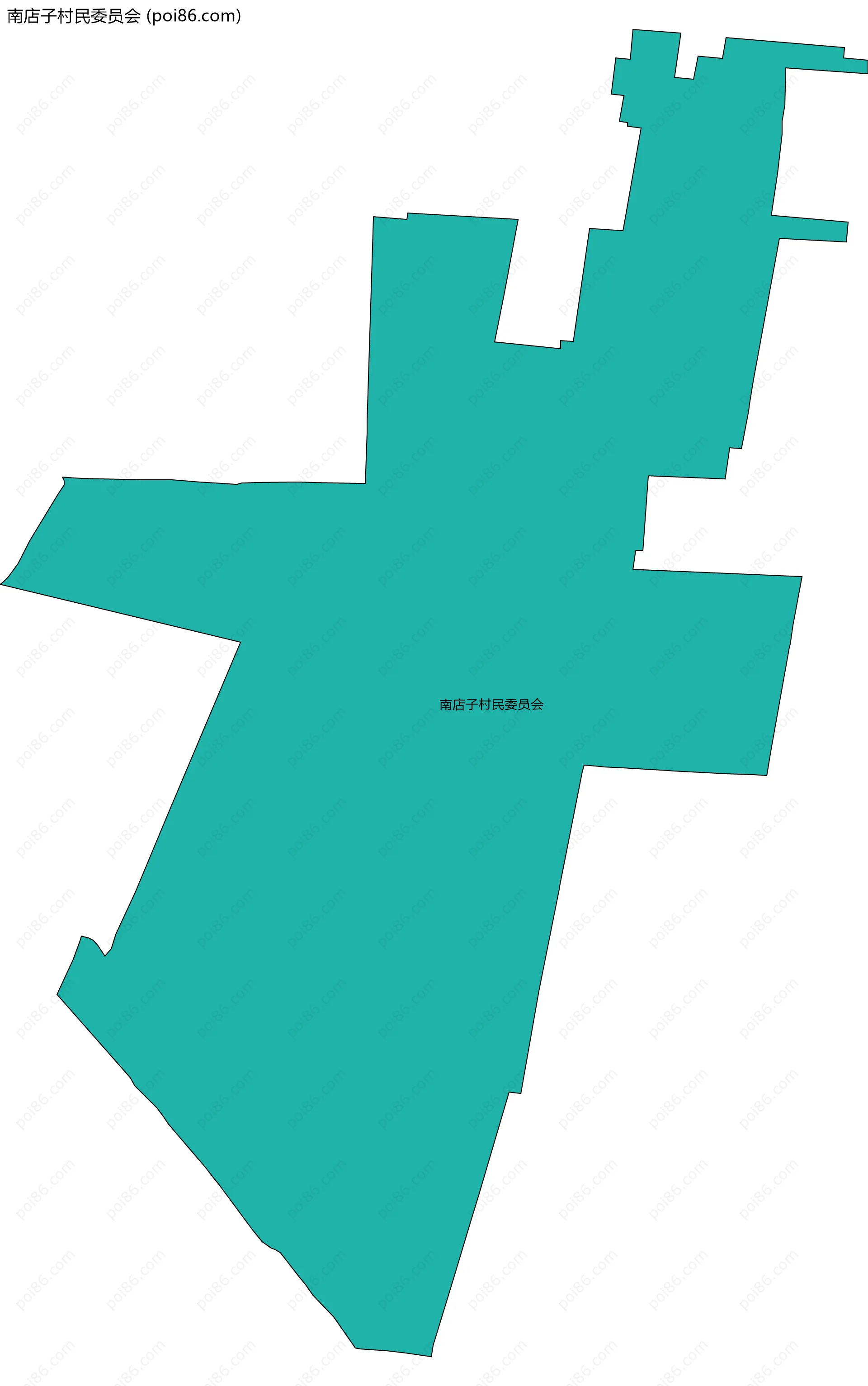 南店子村民委员会边界地图