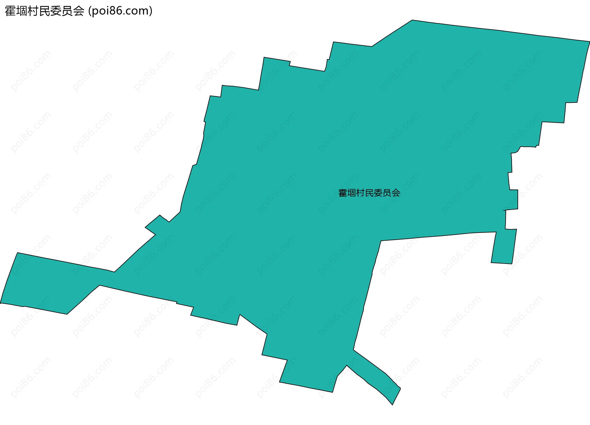 霍堌村民委员会边界地图