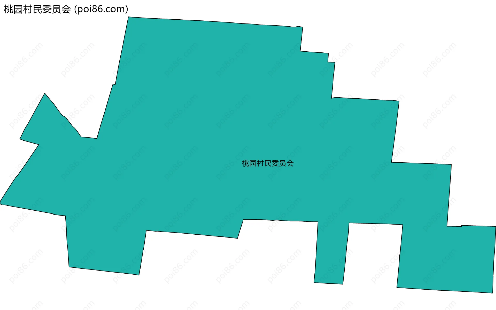 桃园村民委员会边界地图