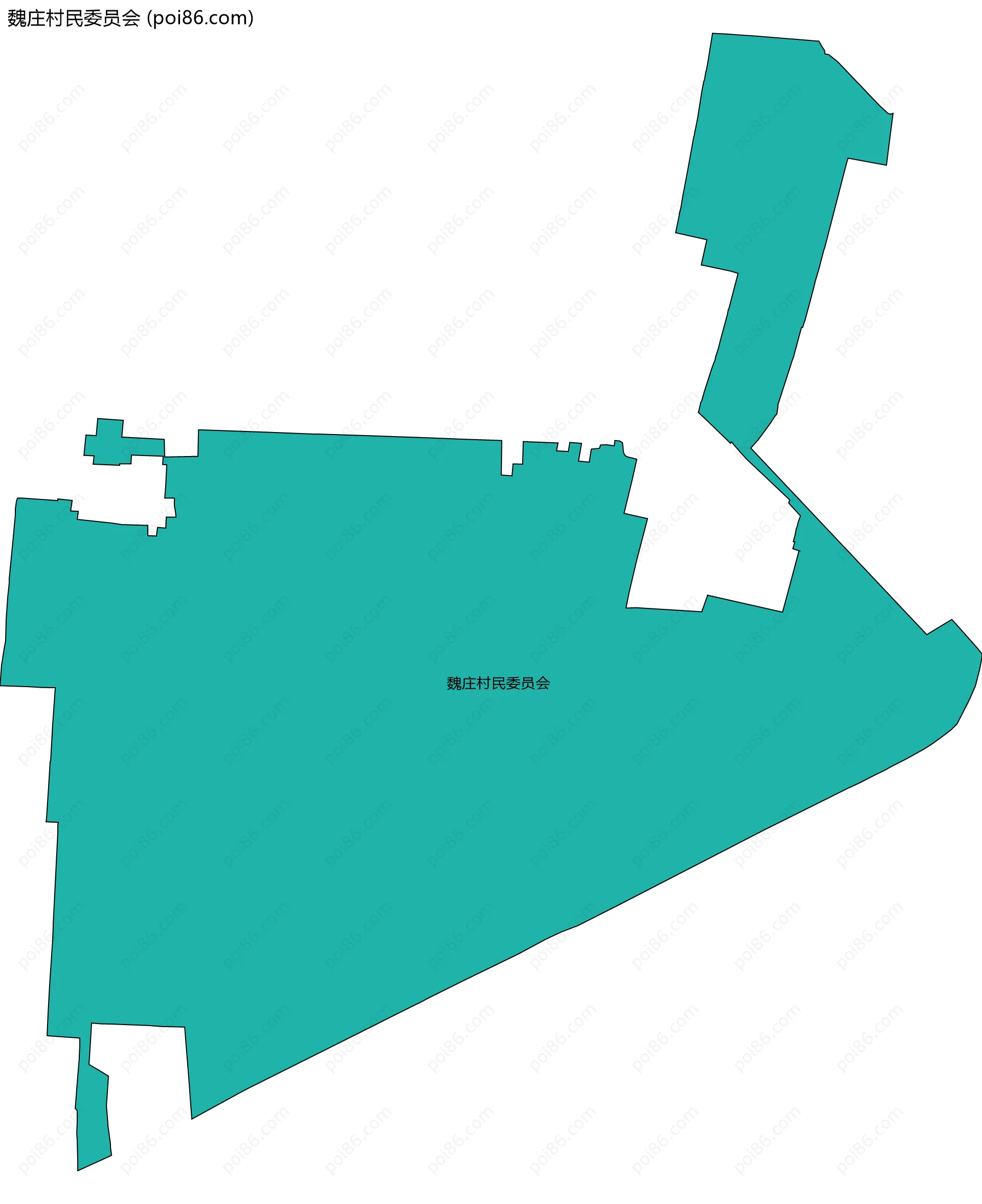 魏庄村民委员会边界地图