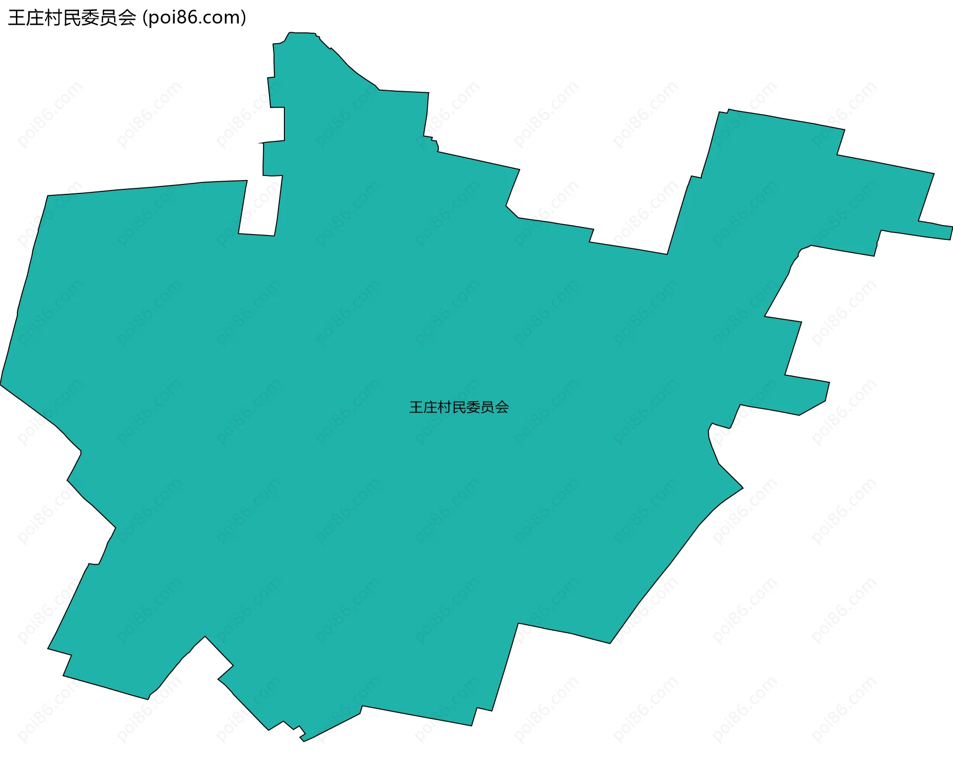 王庄村民委员会边界地图