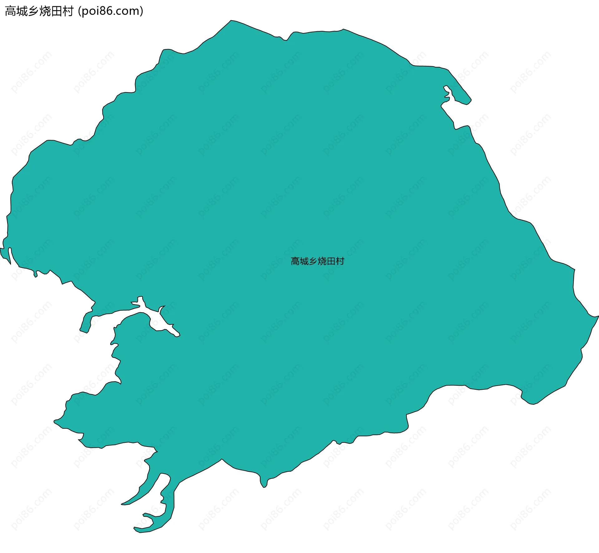 高城乡烧田村边界地图