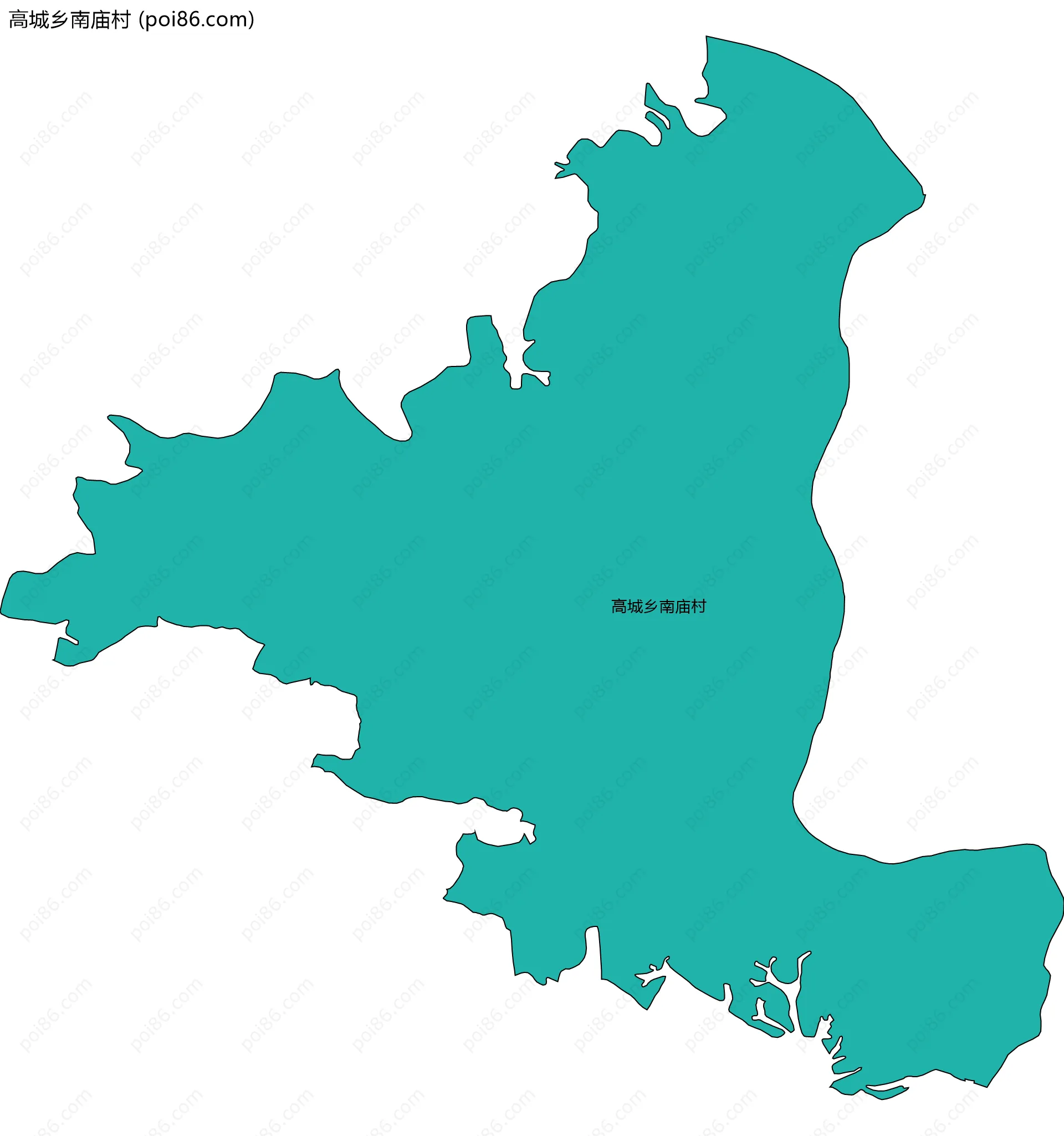 高城乡南庙村边界地图