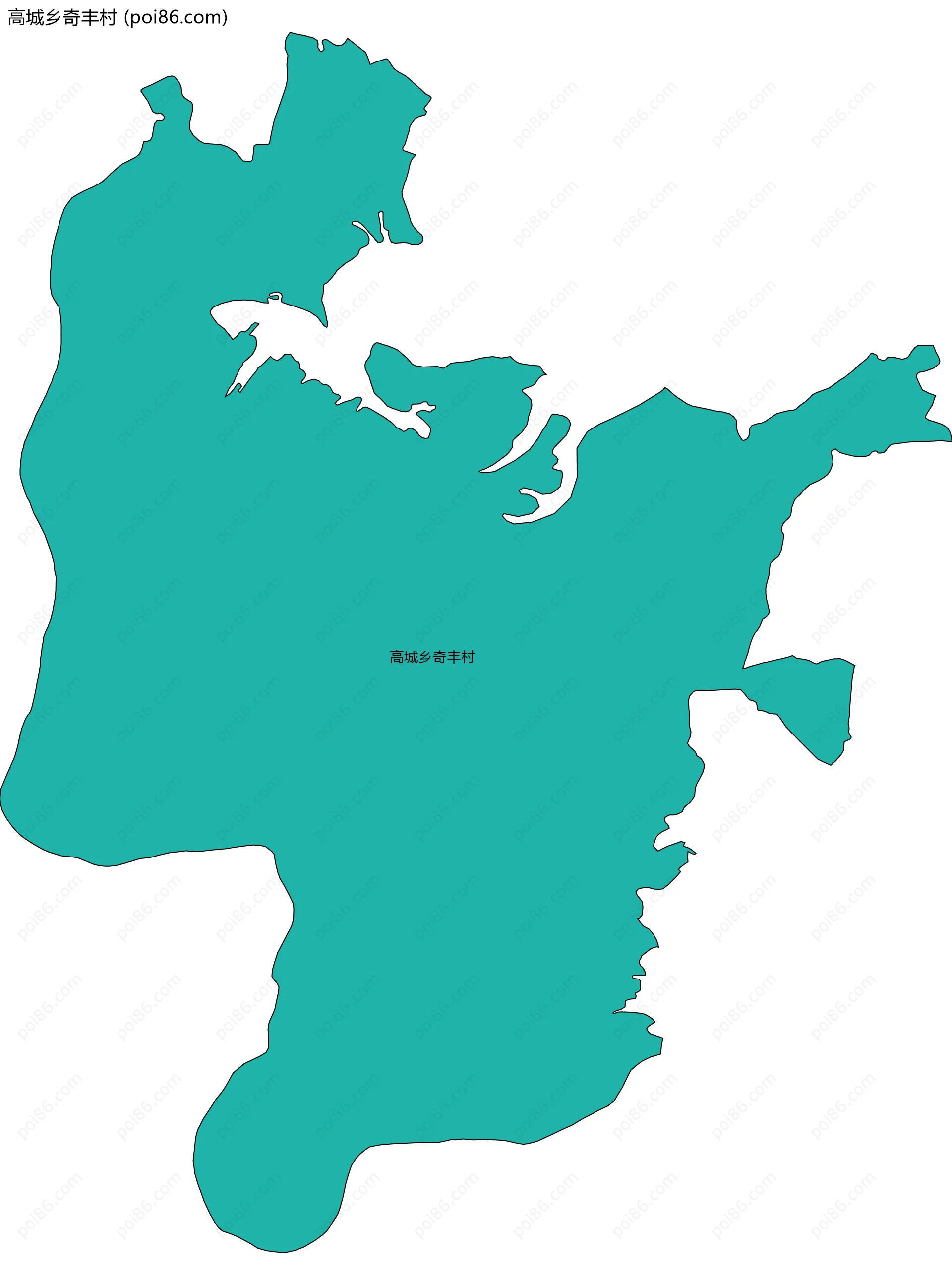 高城乡奇丰村边界地图