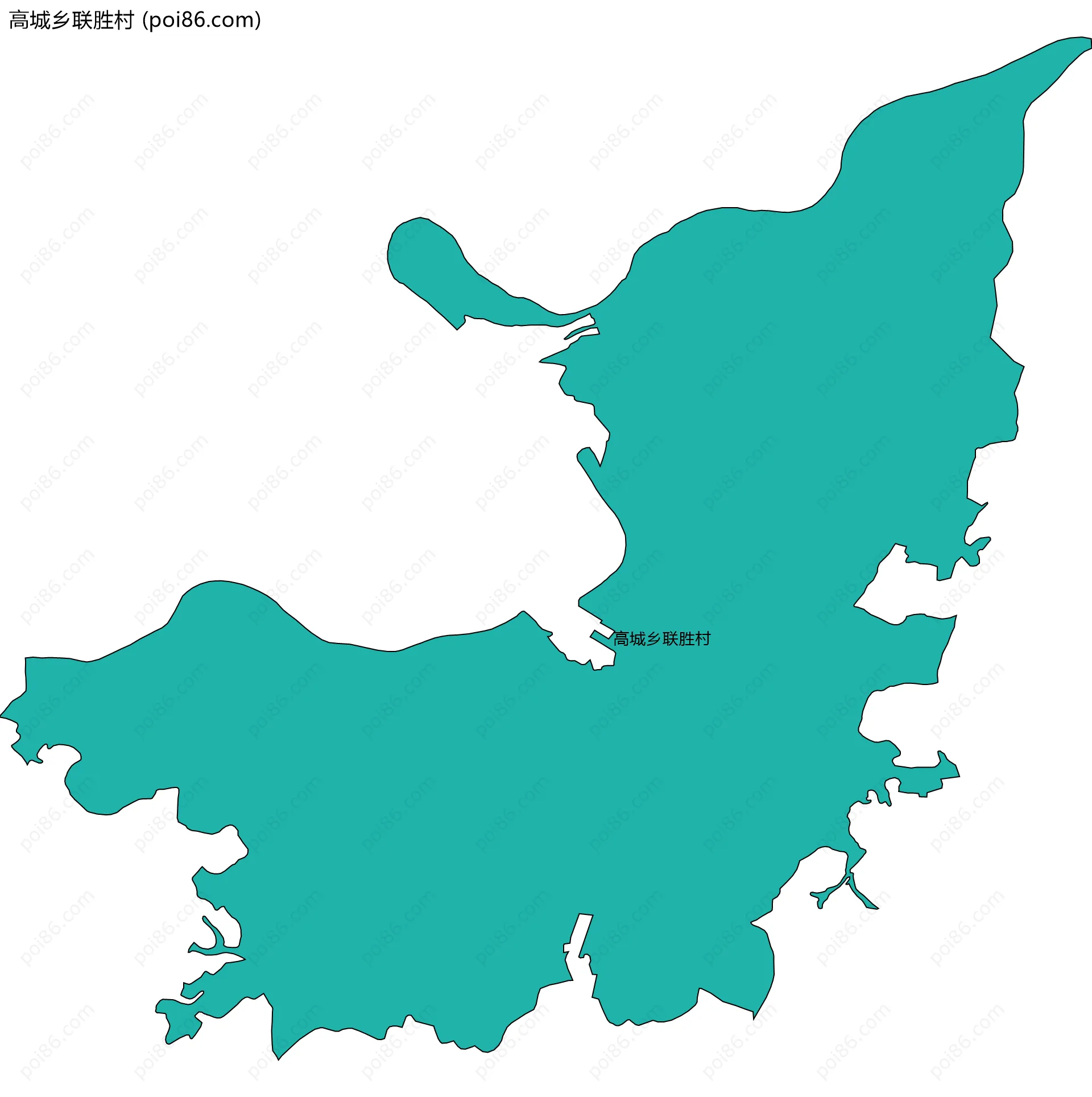 高城乡联胜村边界地图