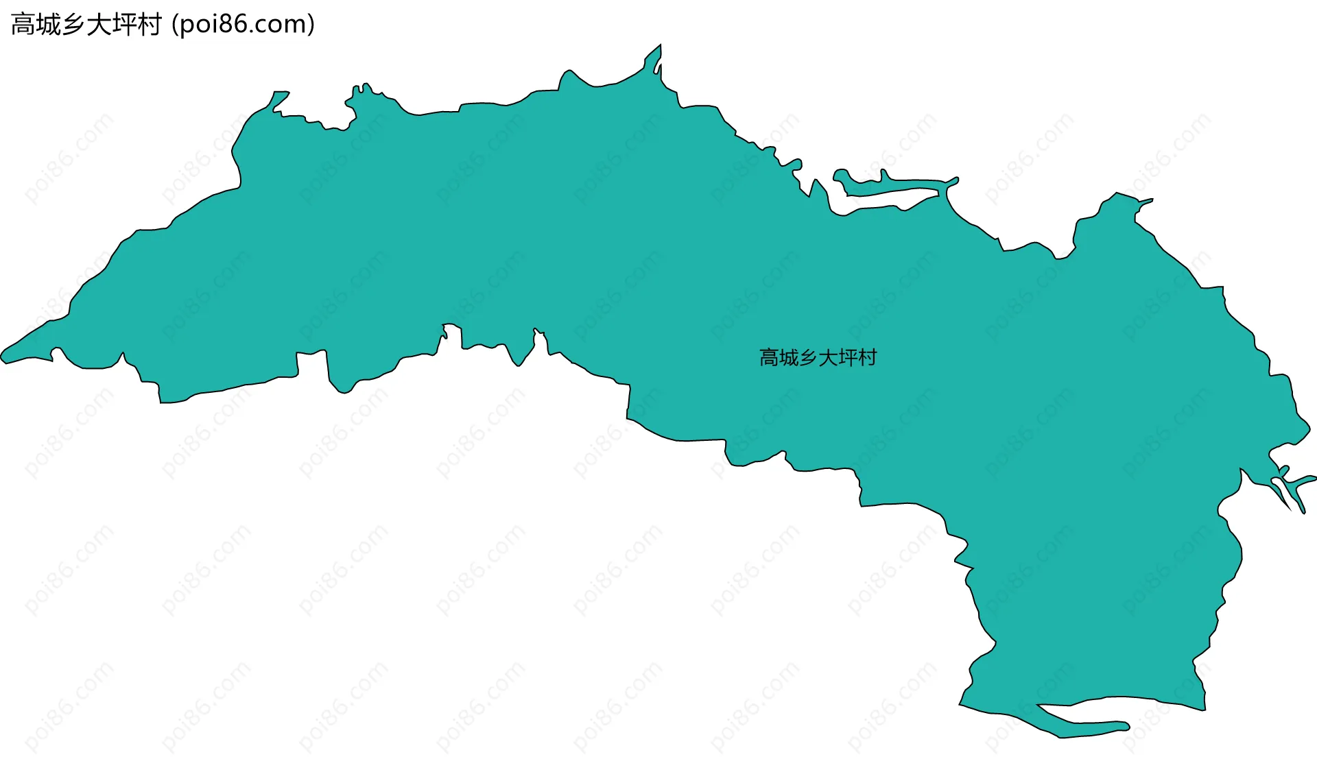 高城乡大坪村边界地图
