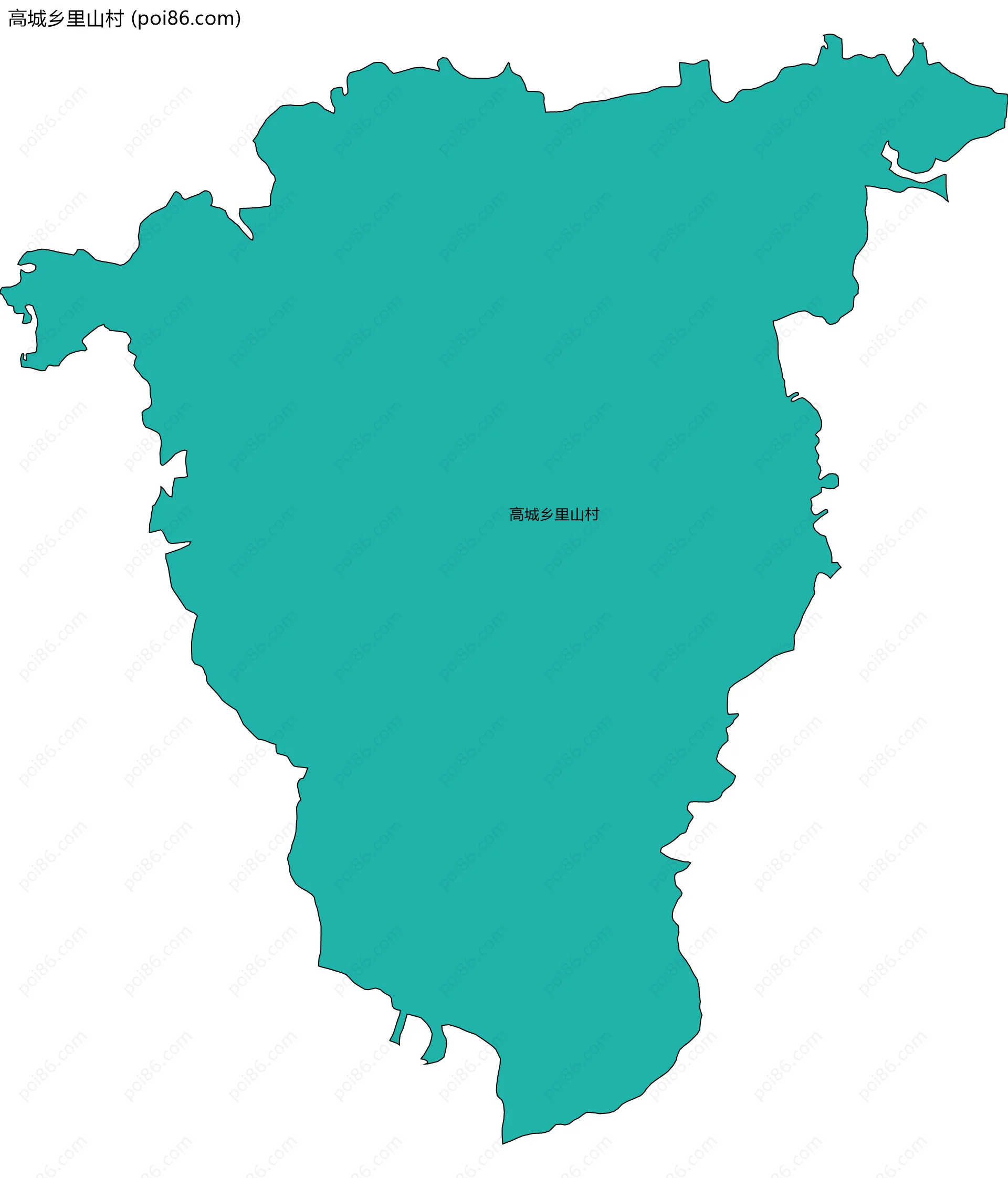 高城乡里山村边界地图