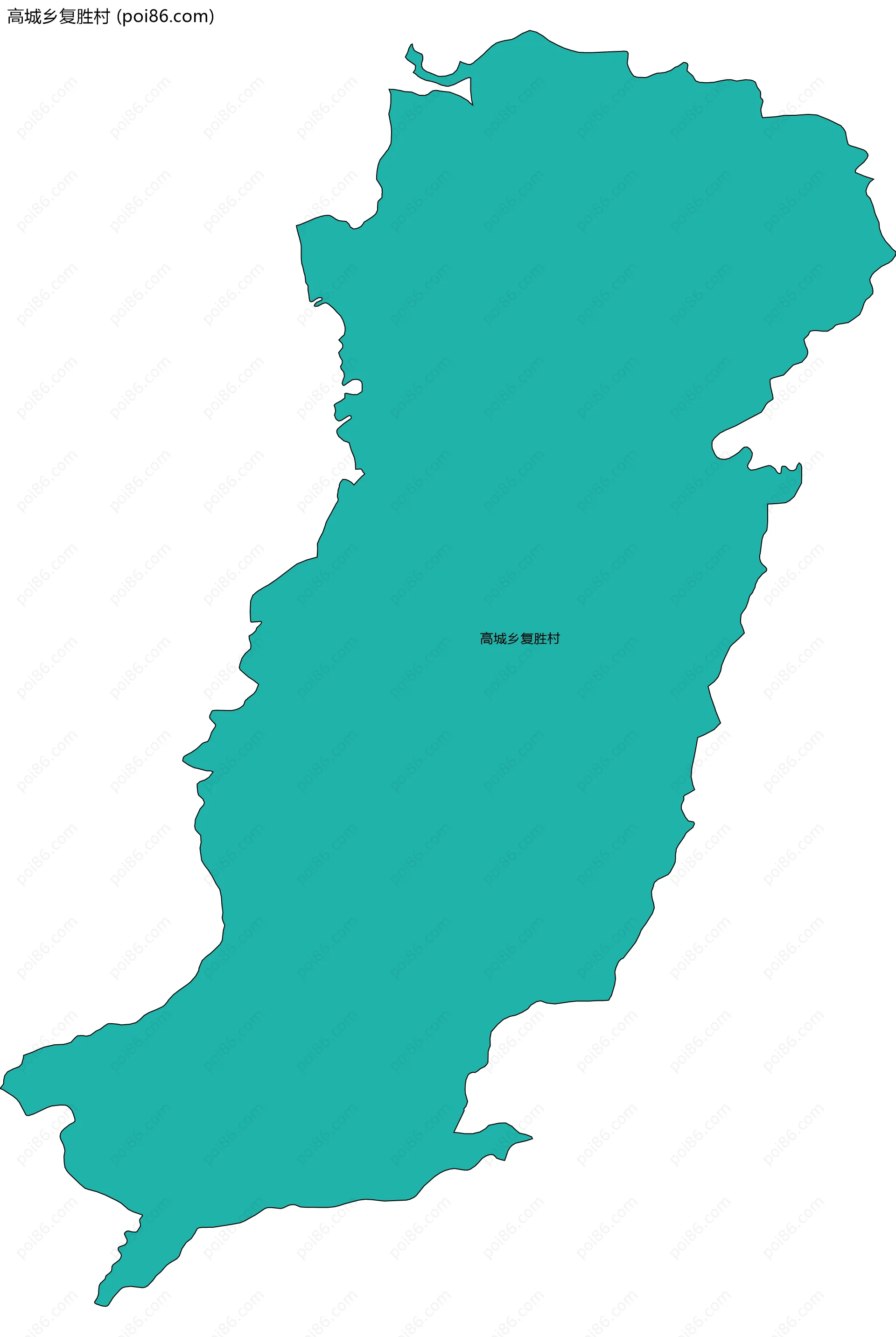 高城乡复胜村边界地图