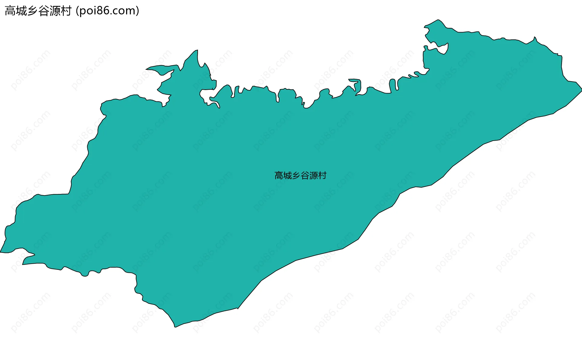 高城乡谷源村边界地图