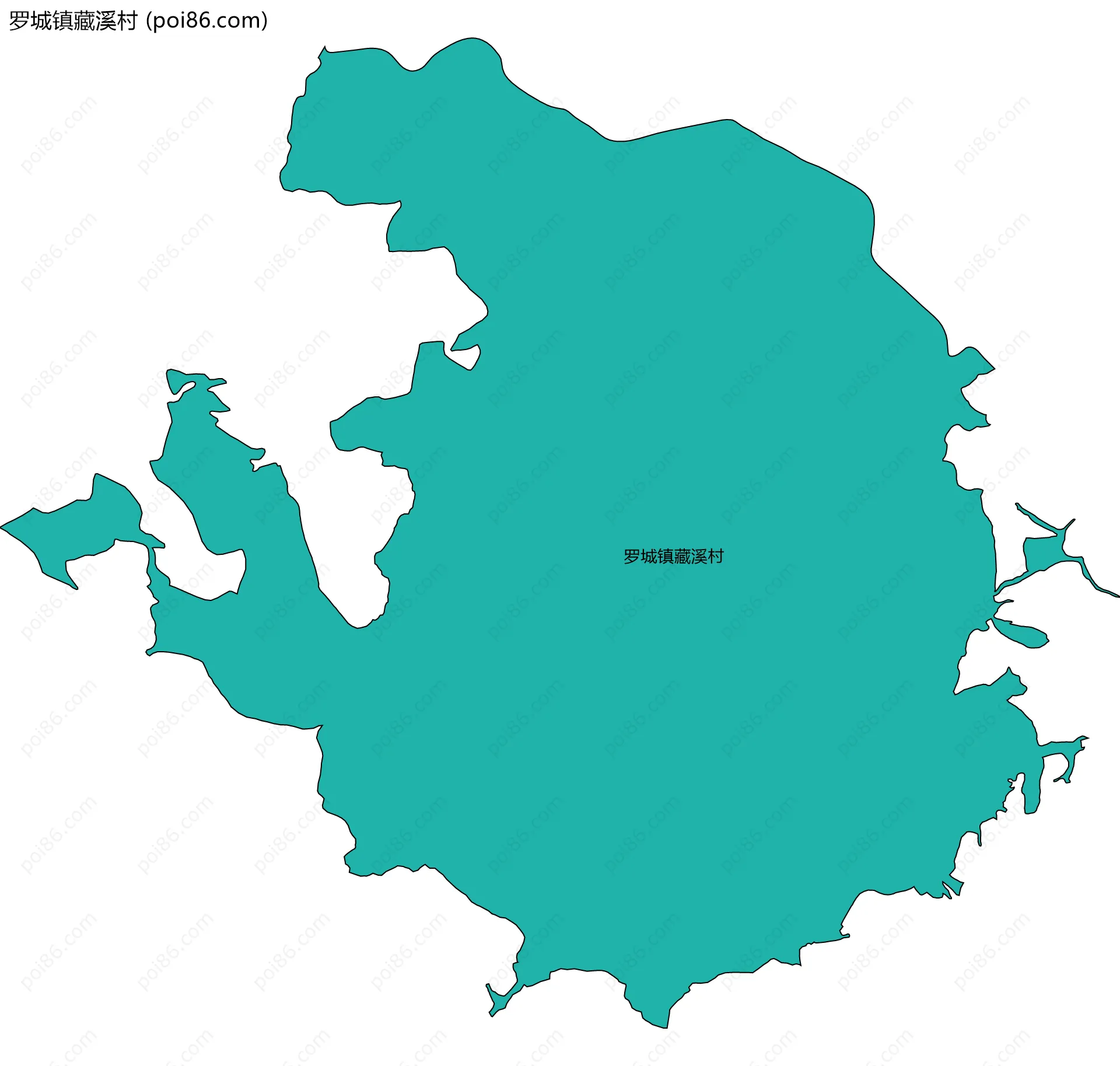 罗城镇藏溪村边界地图