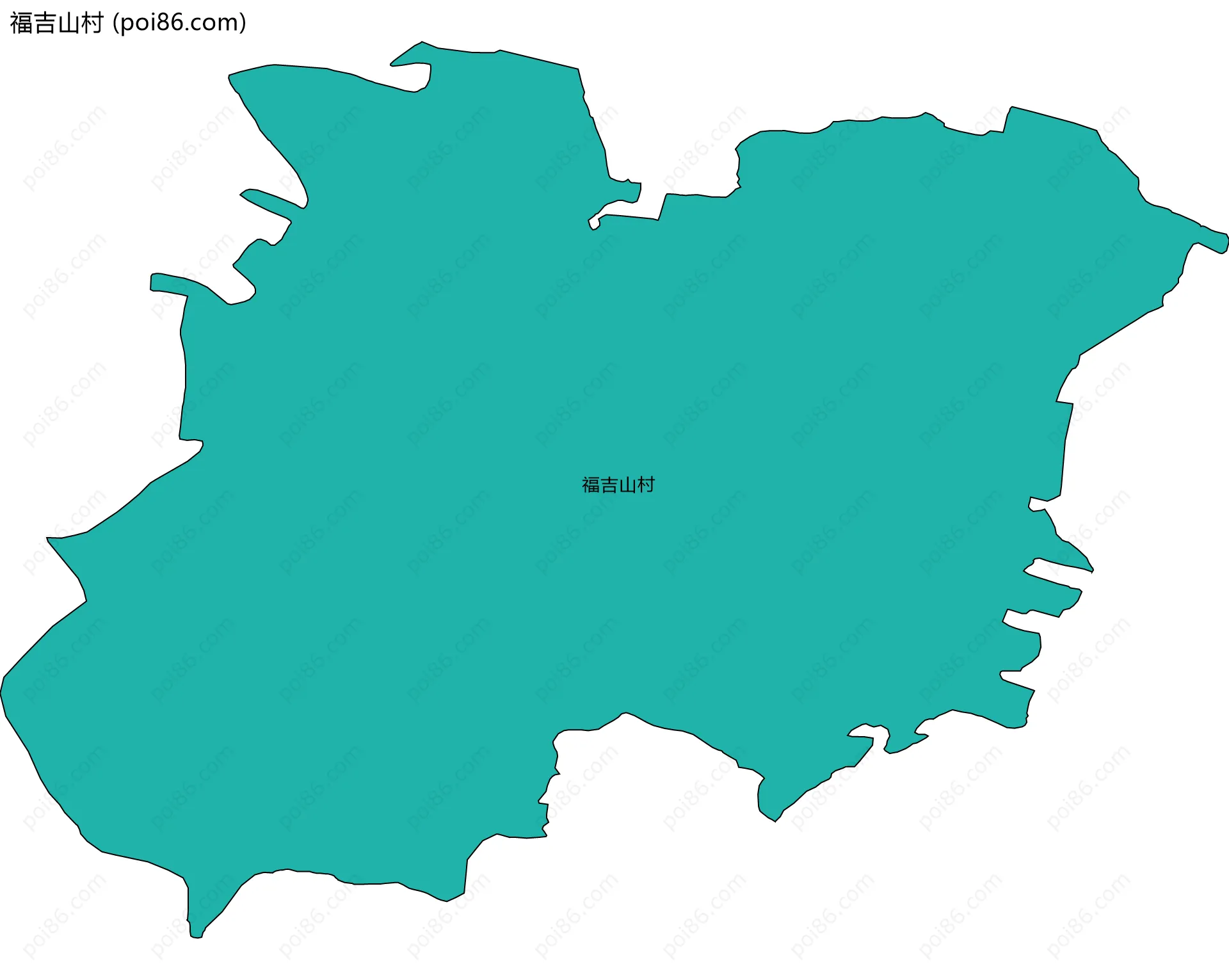 福吉山村边界地图