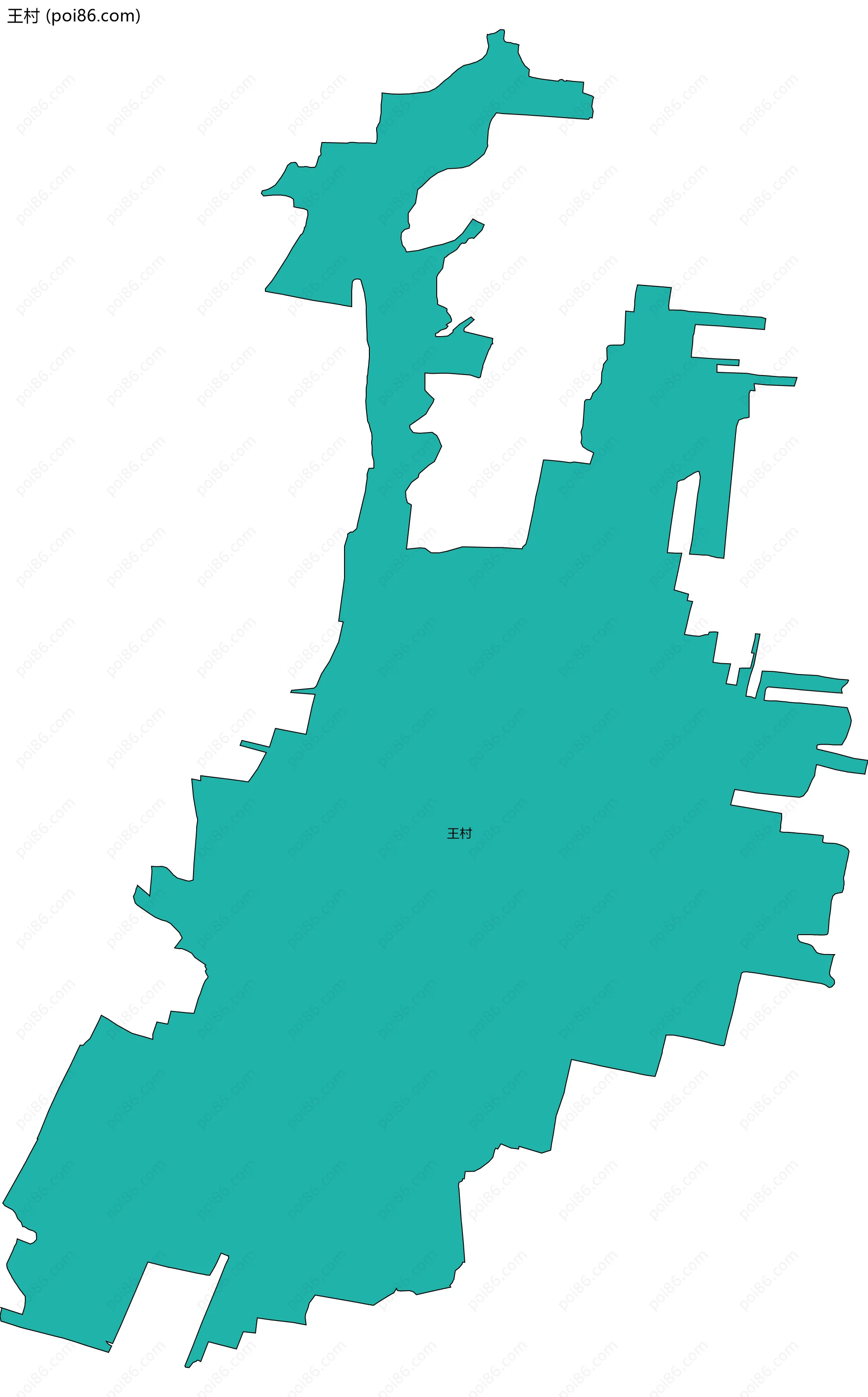 王村边界地图