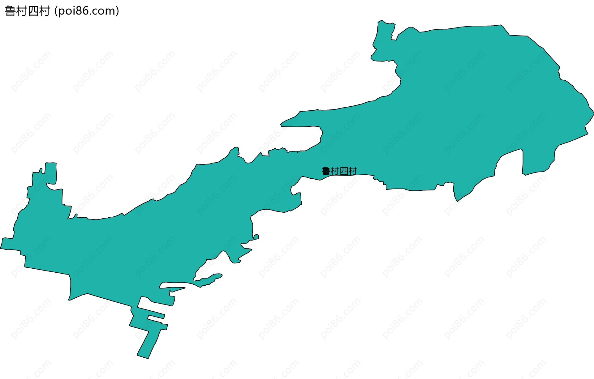 鲁村四村边界地图