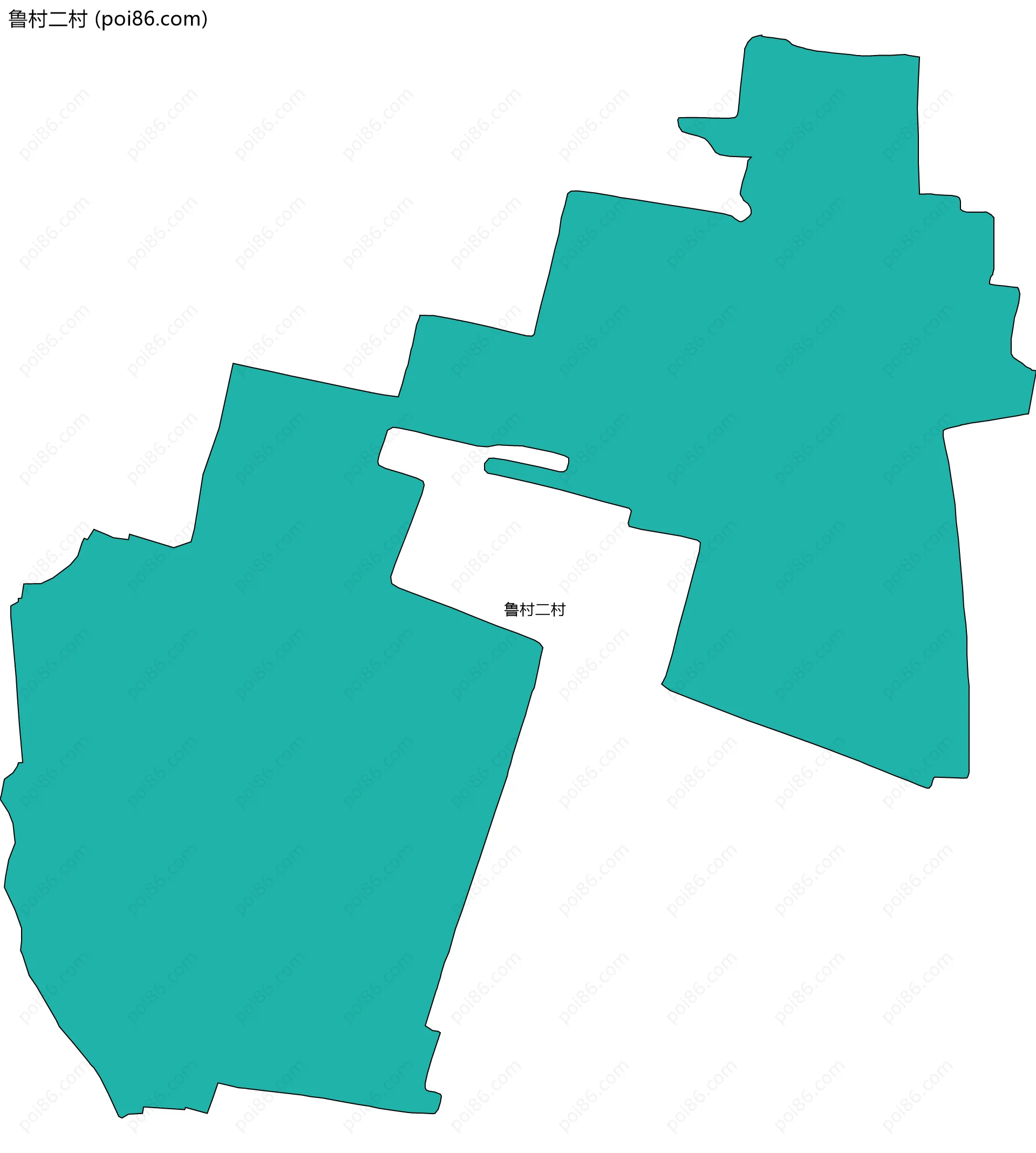 鲁村二村边界地图