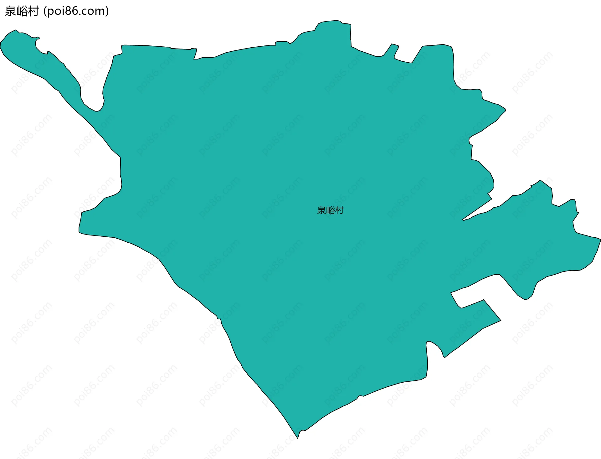 泉峪村边界地图