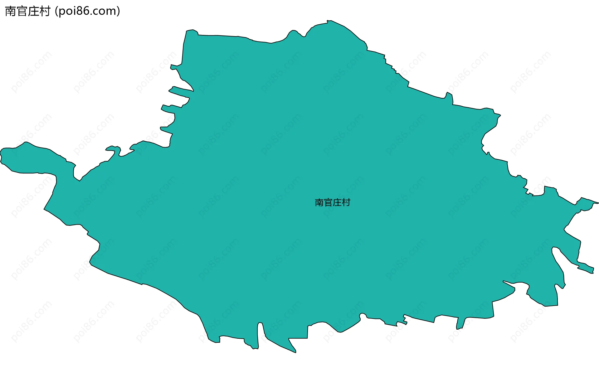 南官庄村边界地图