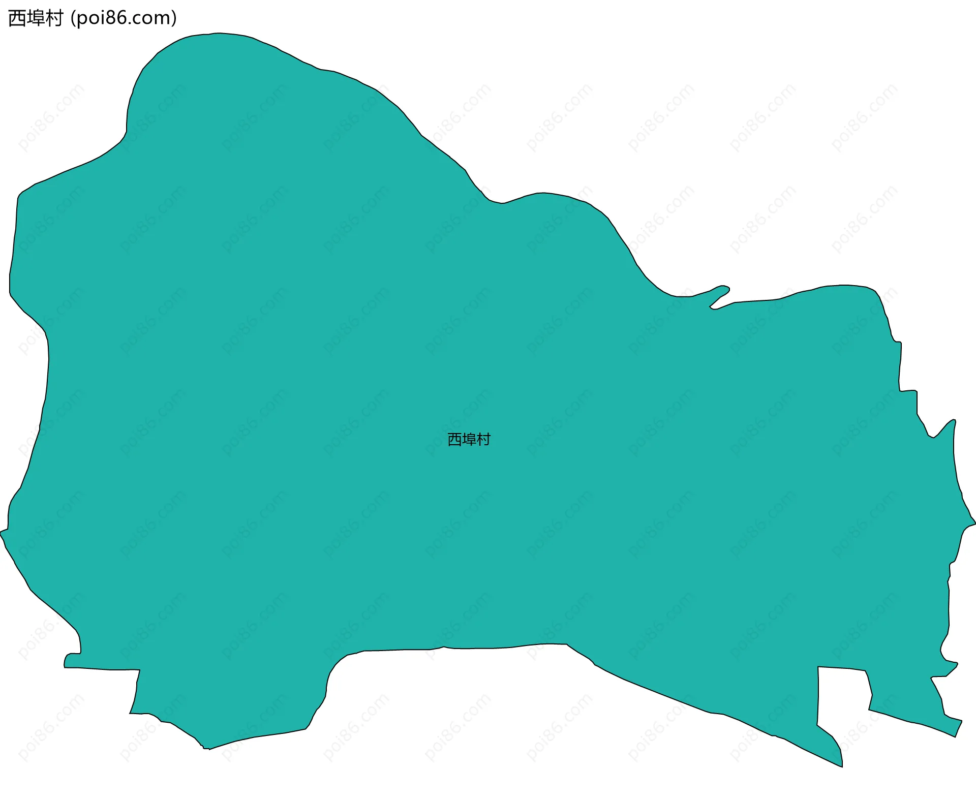 西埠村边界地图