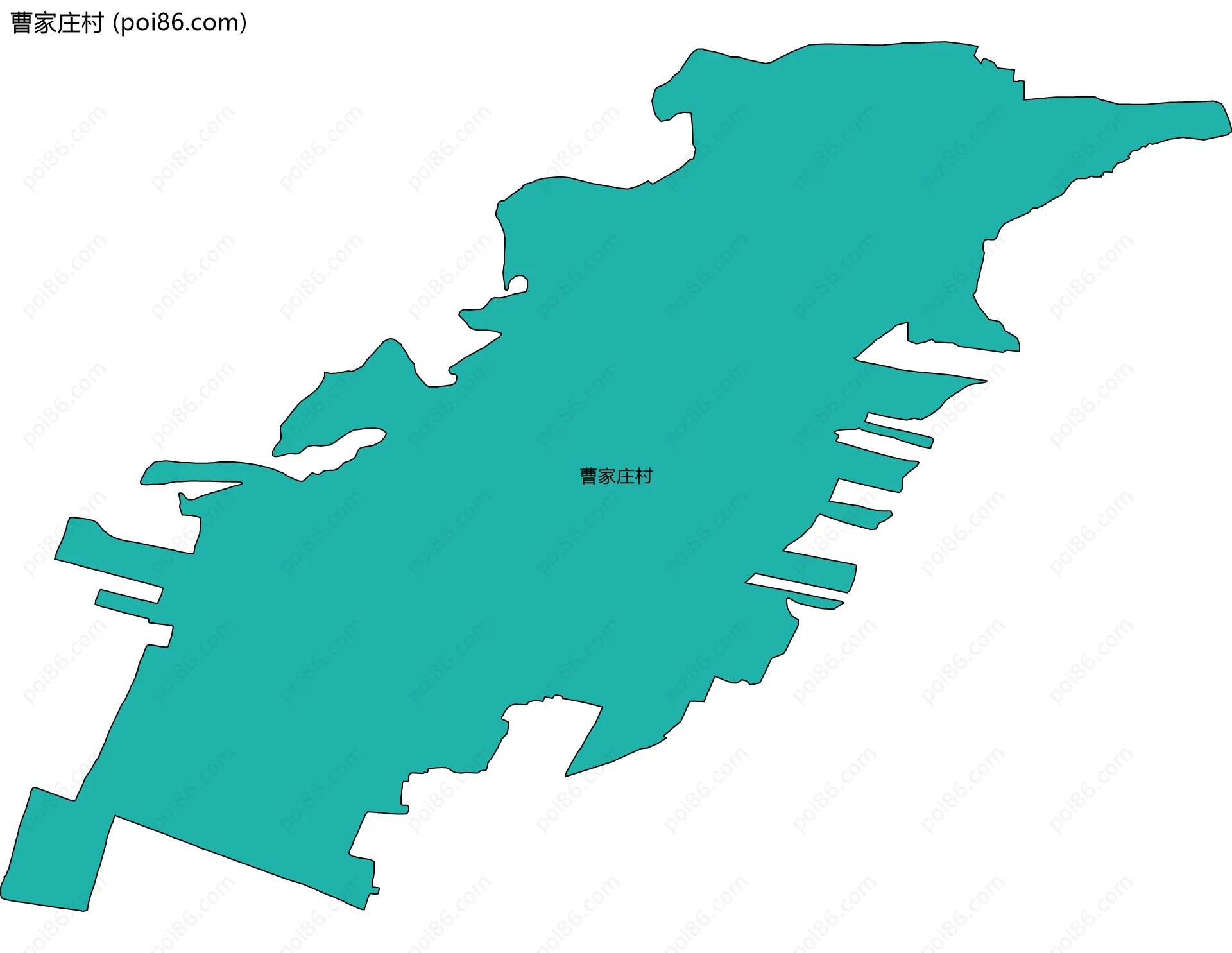 曹家庄村边界地图